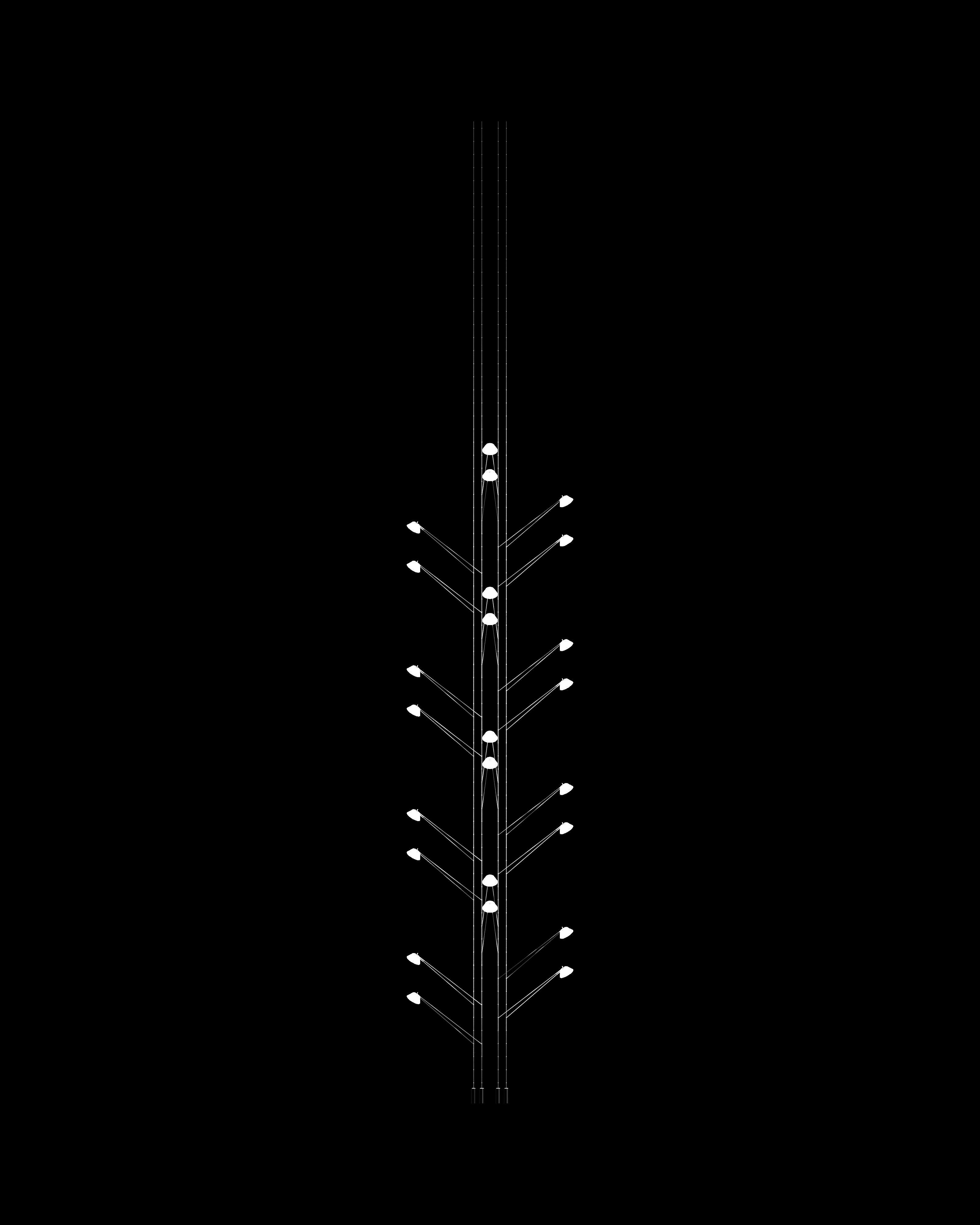 Floating lights 
Model C.06.03.E24 (Form.Rows.Version.Number of Elements)
Form: C (Circle)
Rows: 6 (6 lines)
Version: 3
Number of Elements: 24 lighting elements
 
The design functions as an interior tool made for any possible space. It can be