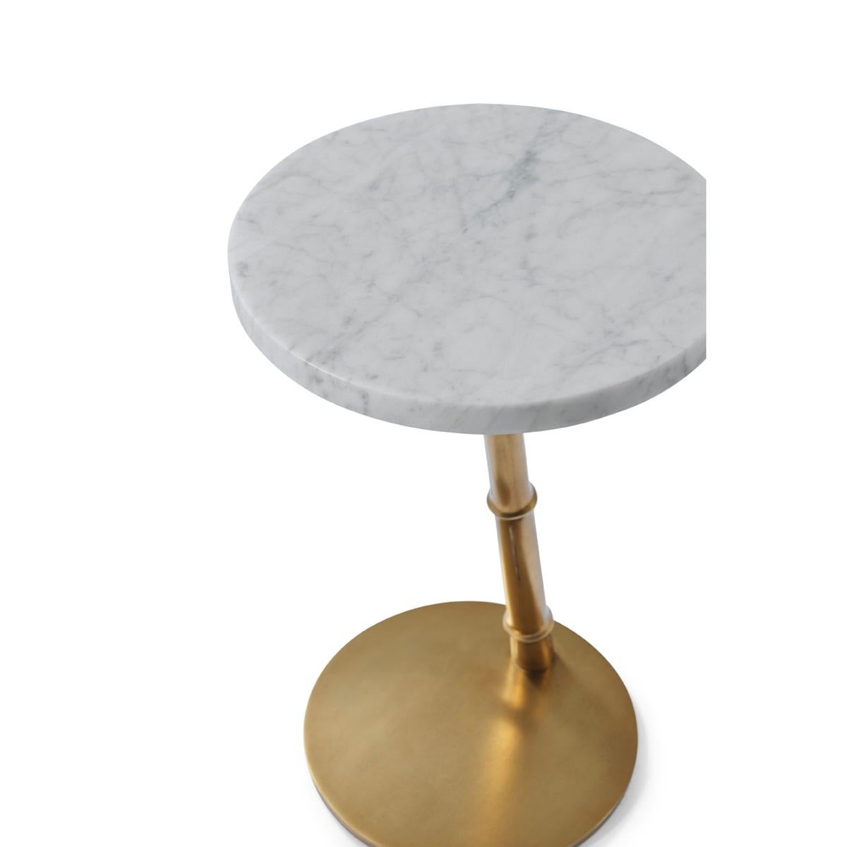 Floating Marble Top Accent Table In New Condition For Sale In Westwood, NJ