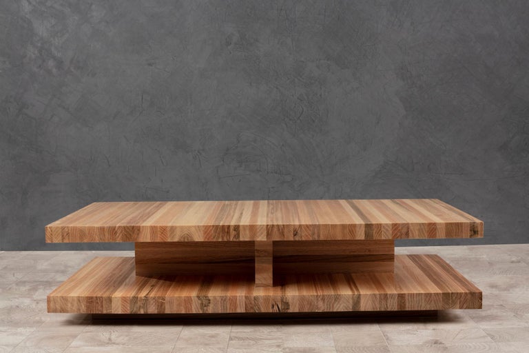 Organic Modern Modern Floating Oak Coffee Table For Sale