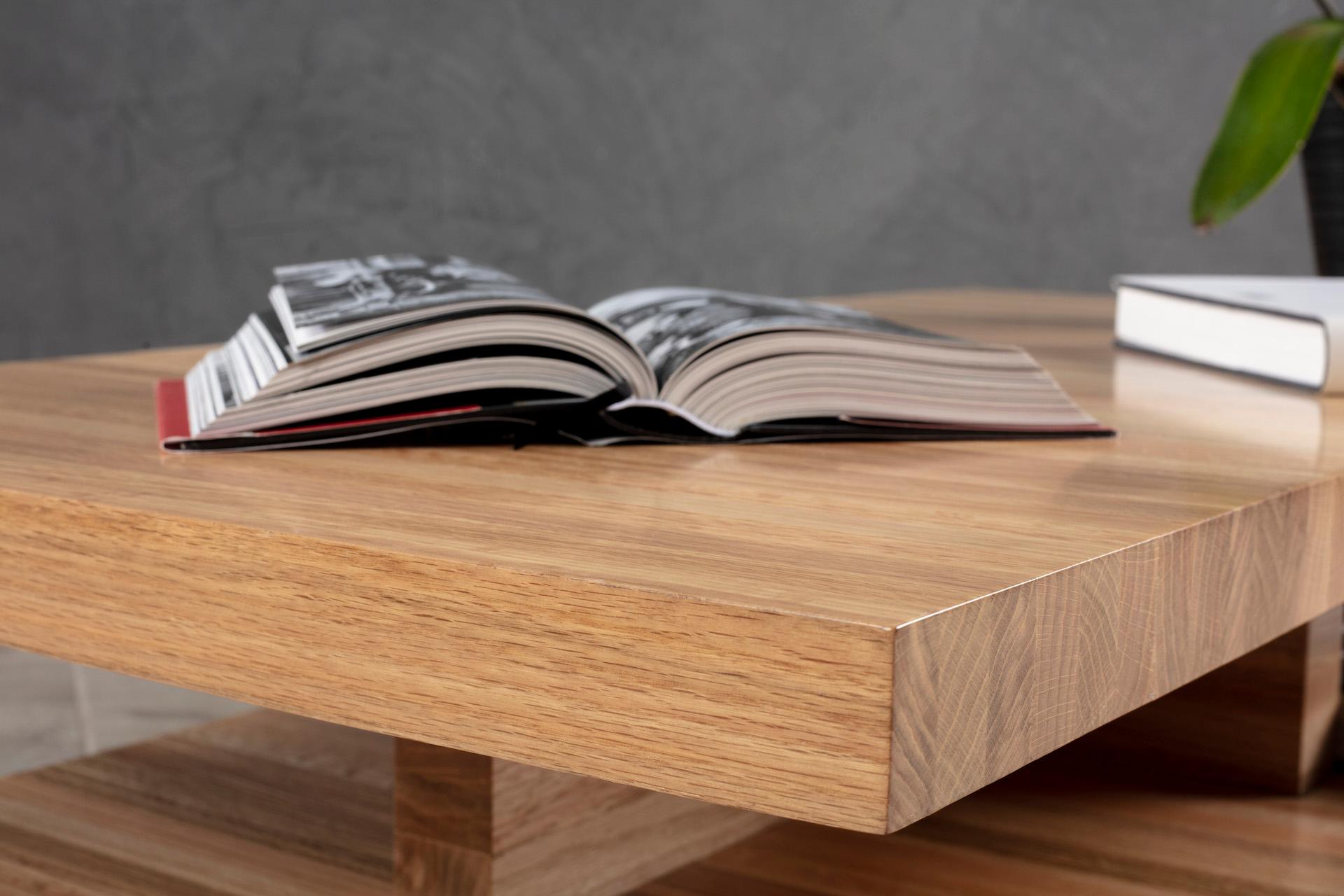floating wood coffee table