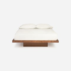 Floating Platform Bed in Walnut by Mel Smilow
