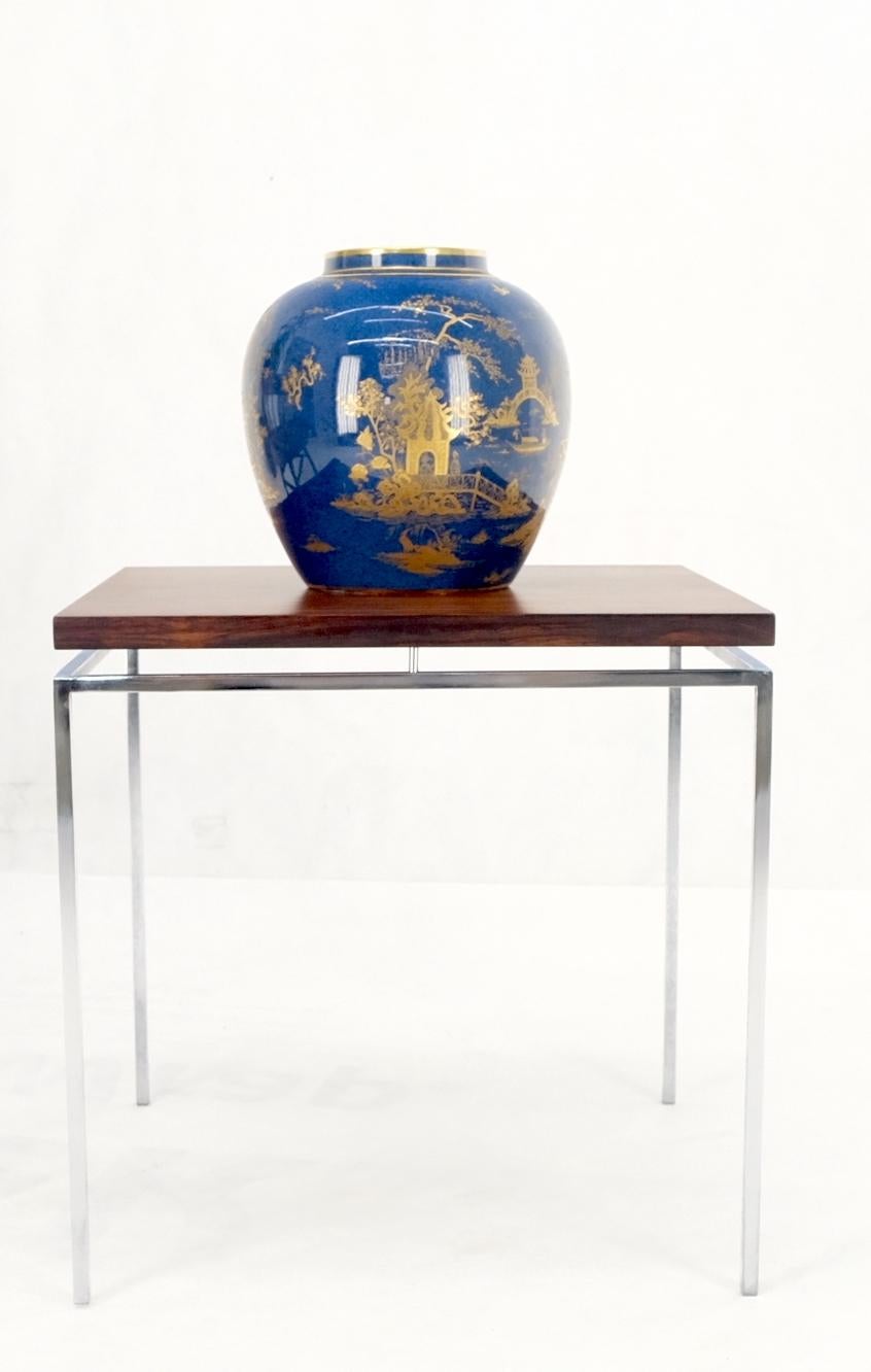 20ième siècle Table basse flottante carrée d'appoint Mint à plateau en bois de rose et base chromée en acier inoxydable en vente