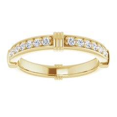 Floating Round Diamonds Wedding Ring Eternity Band 18 Karat Gold 0.75 Carat