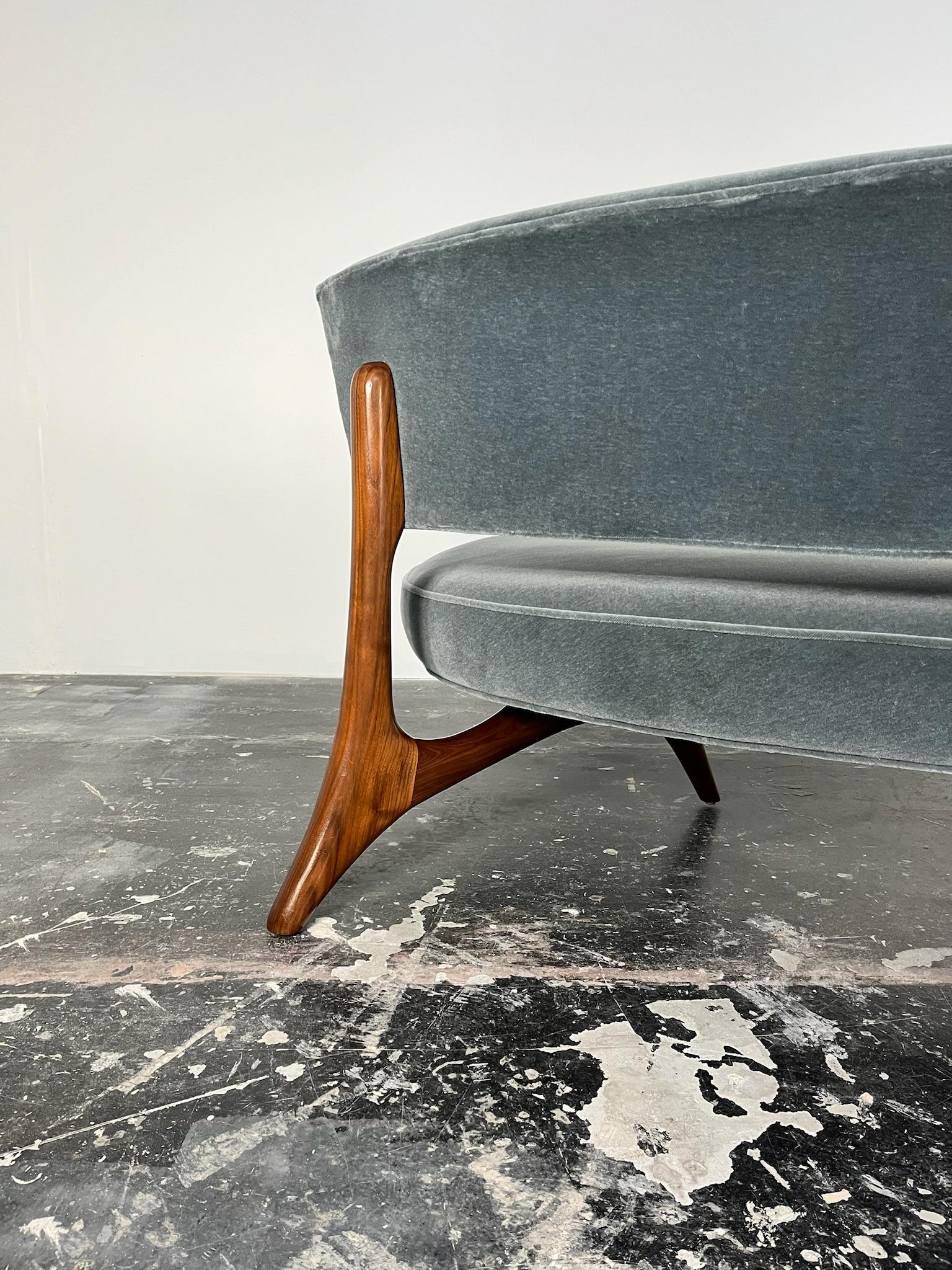 Floating Seat and Back Sofa in Mohair by Vladimir Kagan 6