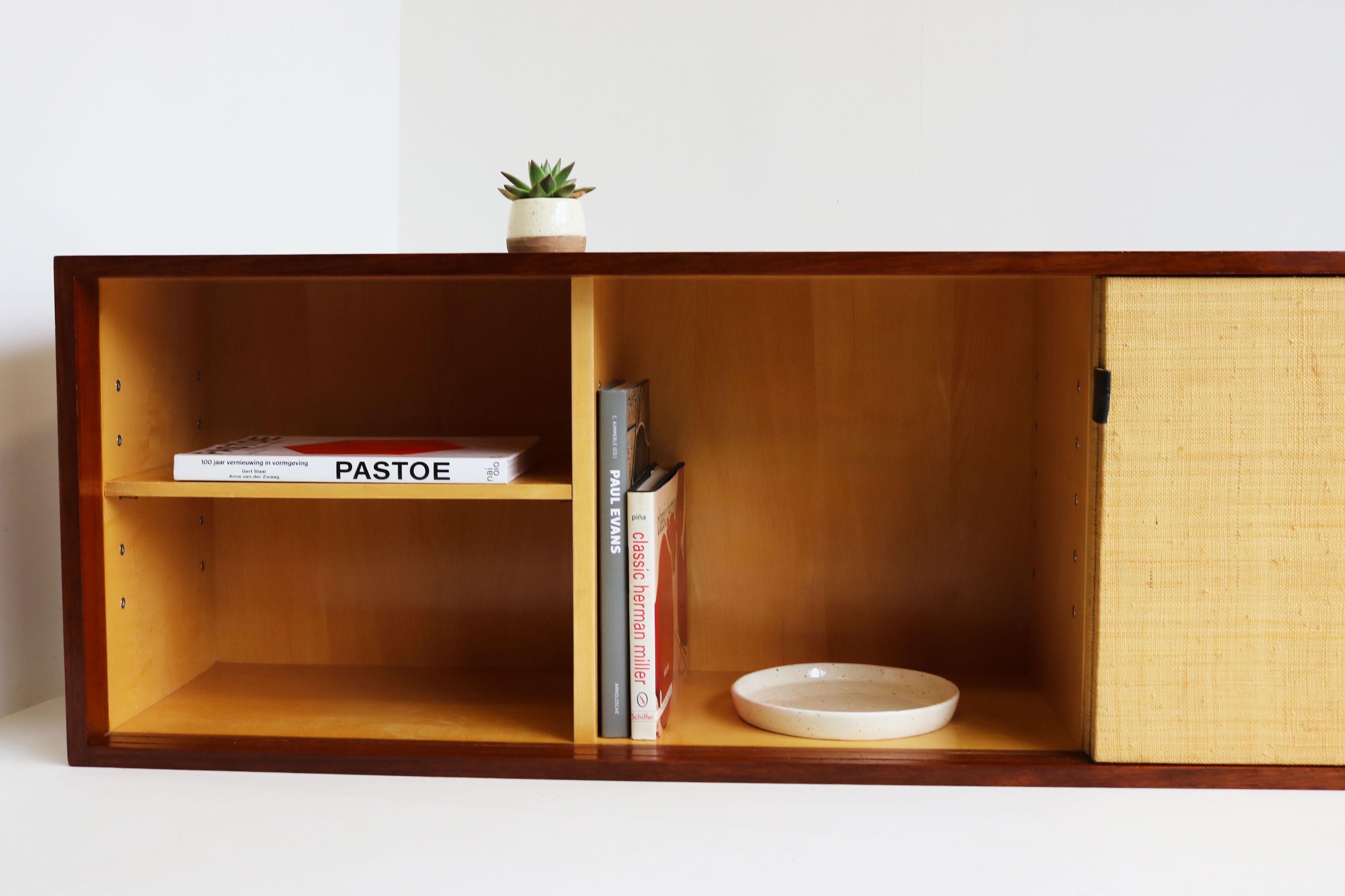 Credenza galleggiante Model: 123 di Florence Knoll per Knoll 1960 Teak Seagrass in vendita 4