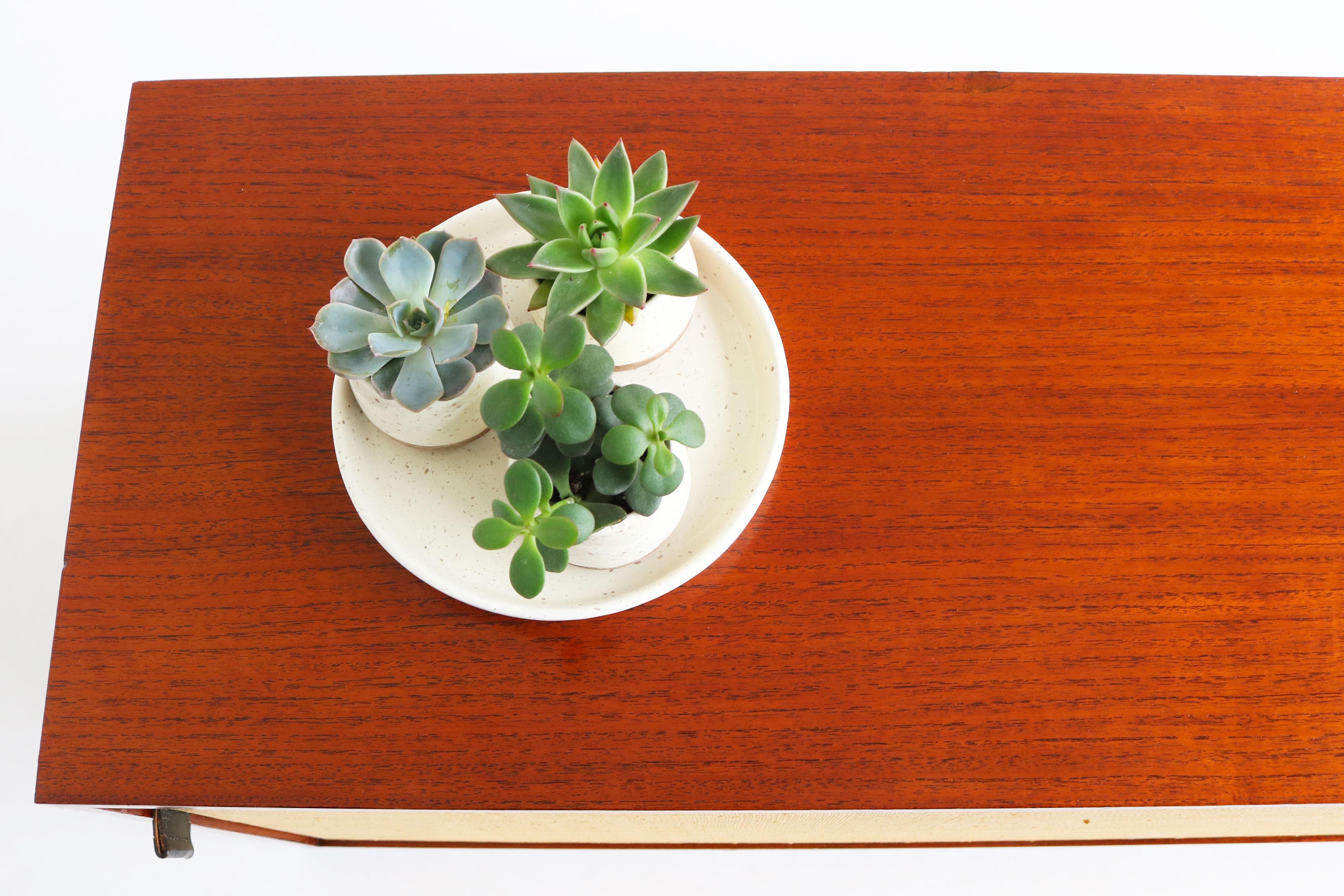 Credenza galleggiante Model: 123 di Florence Knoll per Knoll 1960 Teak Seagrass in vendita 2