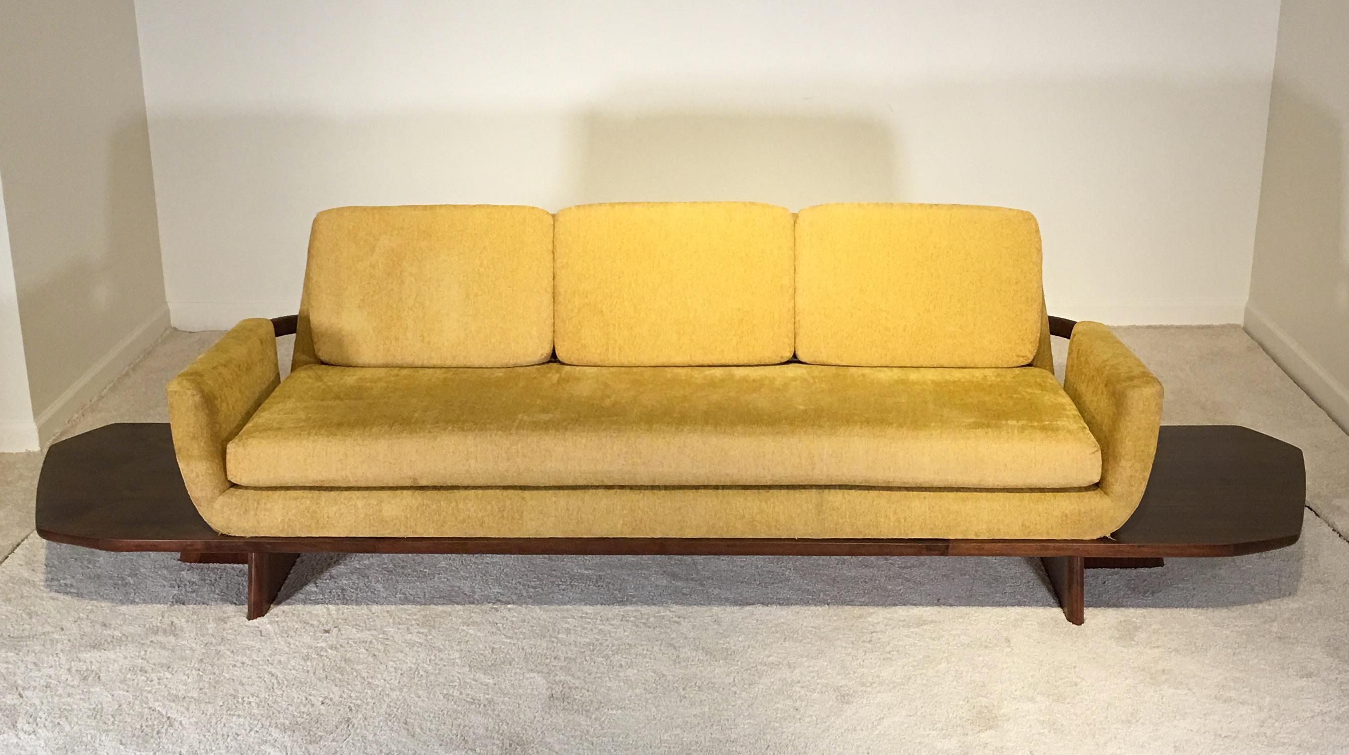 Walnut Floating Sofa by Samson Berman