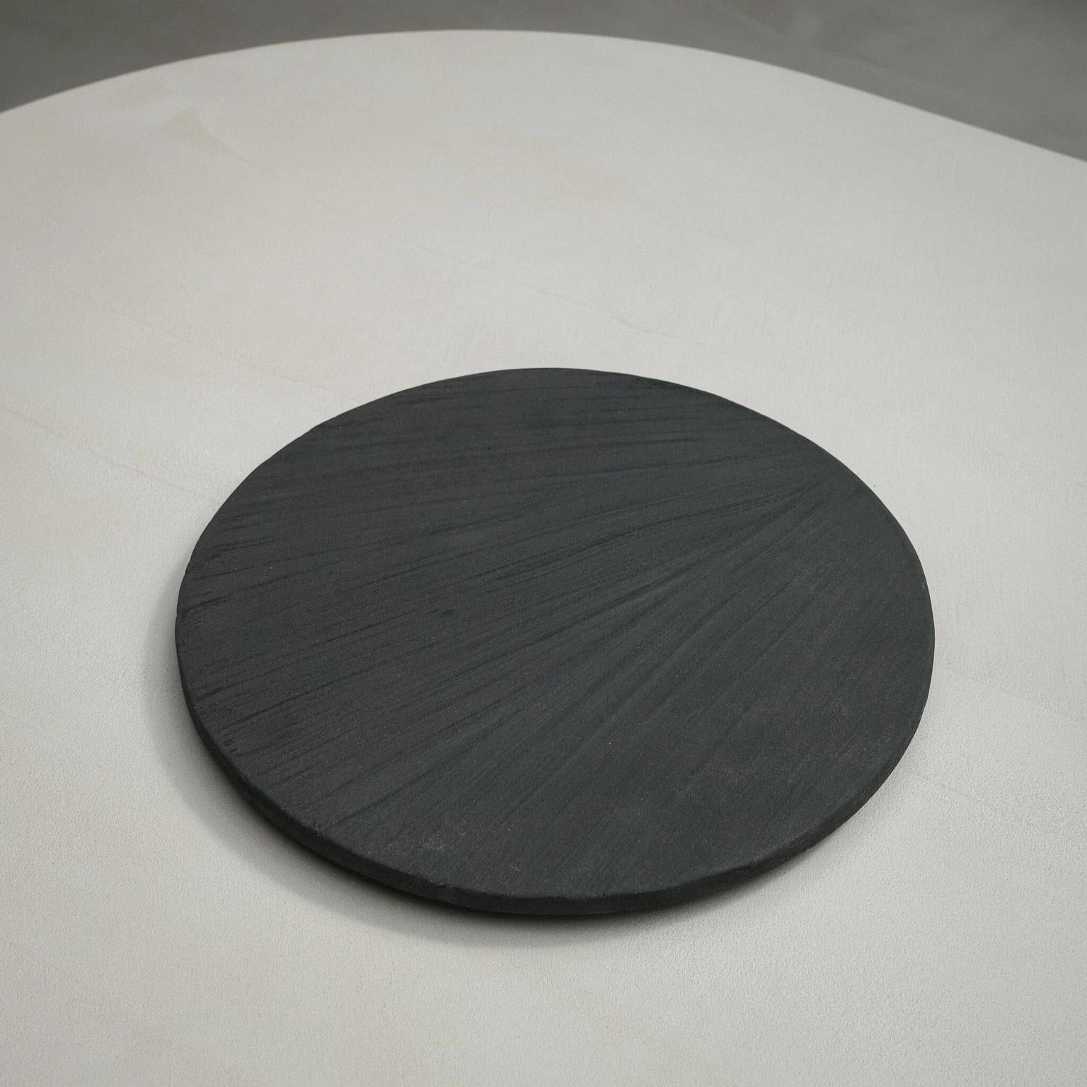Floating Solid Wood And Lime Cement Mixture Decorative Platter by Dennis Kaiser
Dimensions: D 35 x W 35 x H 3 cm. 
Materials: Solid wood and lime cement mixture.

Handcrafted in Tuscany, Italy. Customization is available on request. Please contact