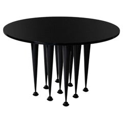 Floating Song All Black Round Table by The Shaw
