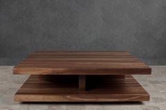 Floating Square Coffee Table in Solid Walnut by No Age Studio