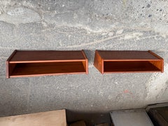 Floating teak nightstands by Aksel Kjærsgaard, 1960's