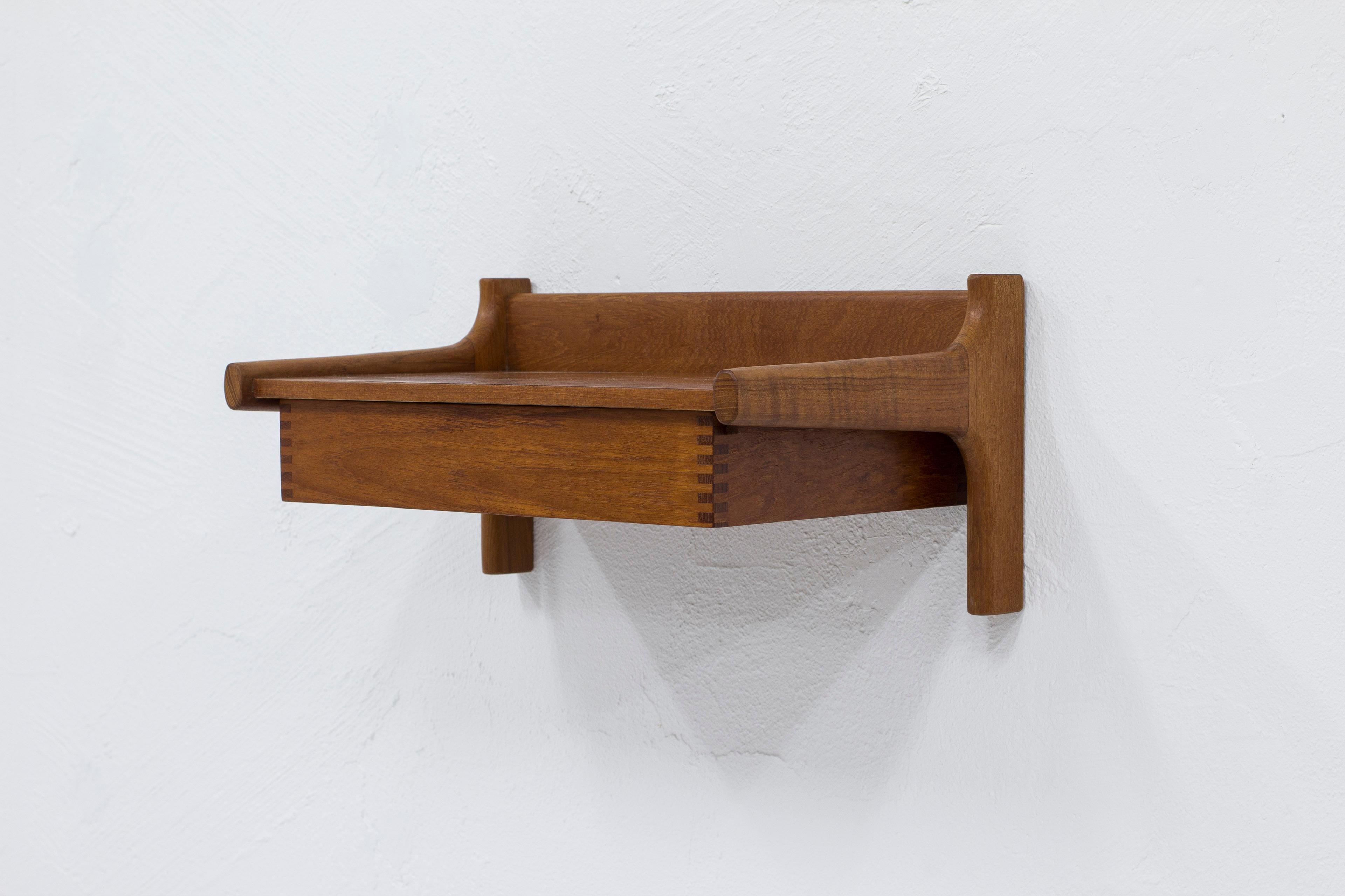 Floating teak nightstands by Kai Kristiansen, Denmark, 1960s 2