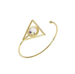 Floating Triangle Bracelet in Gold