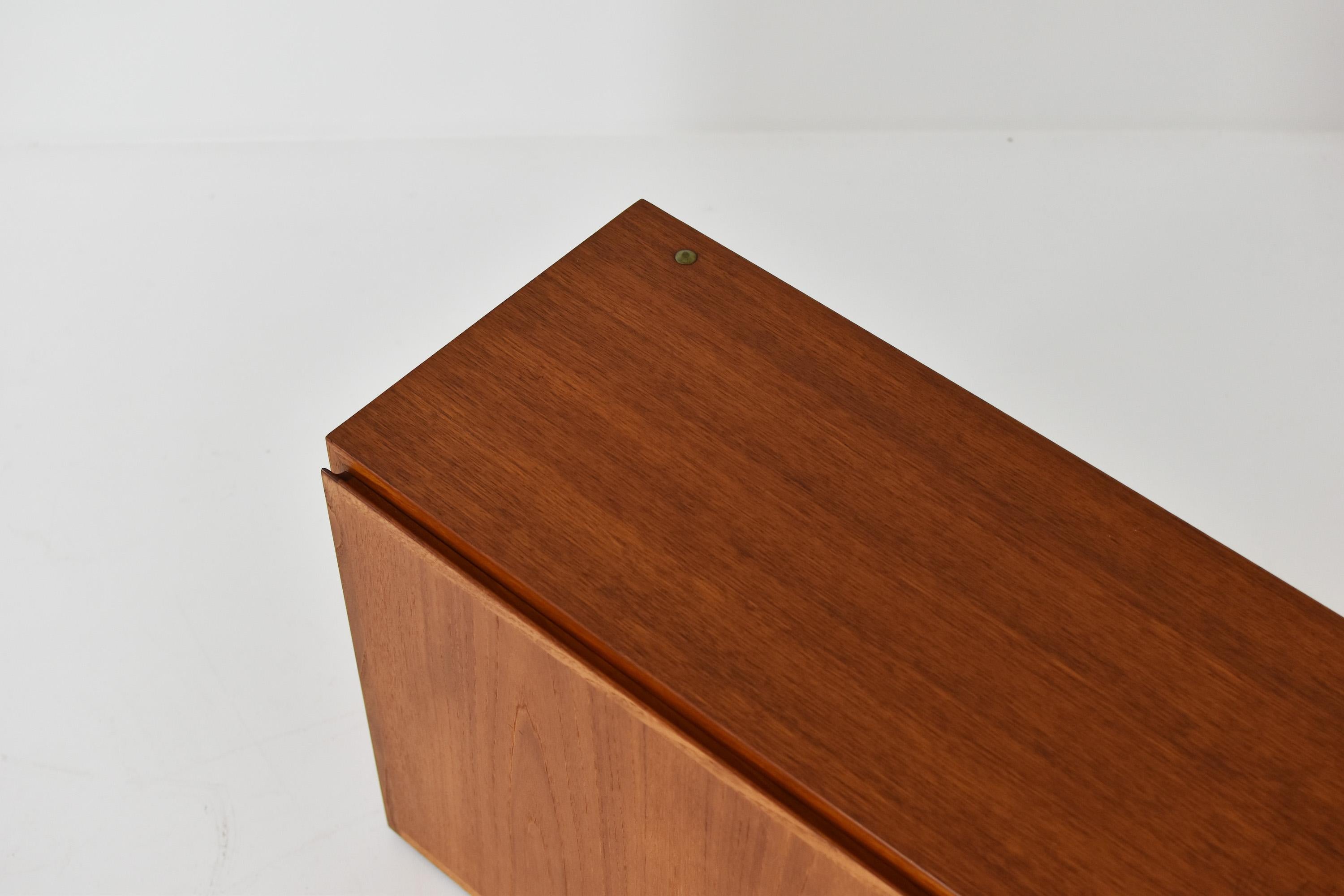 Danish Floating Wall Cabinet in Teak from Denmark, 1950’s