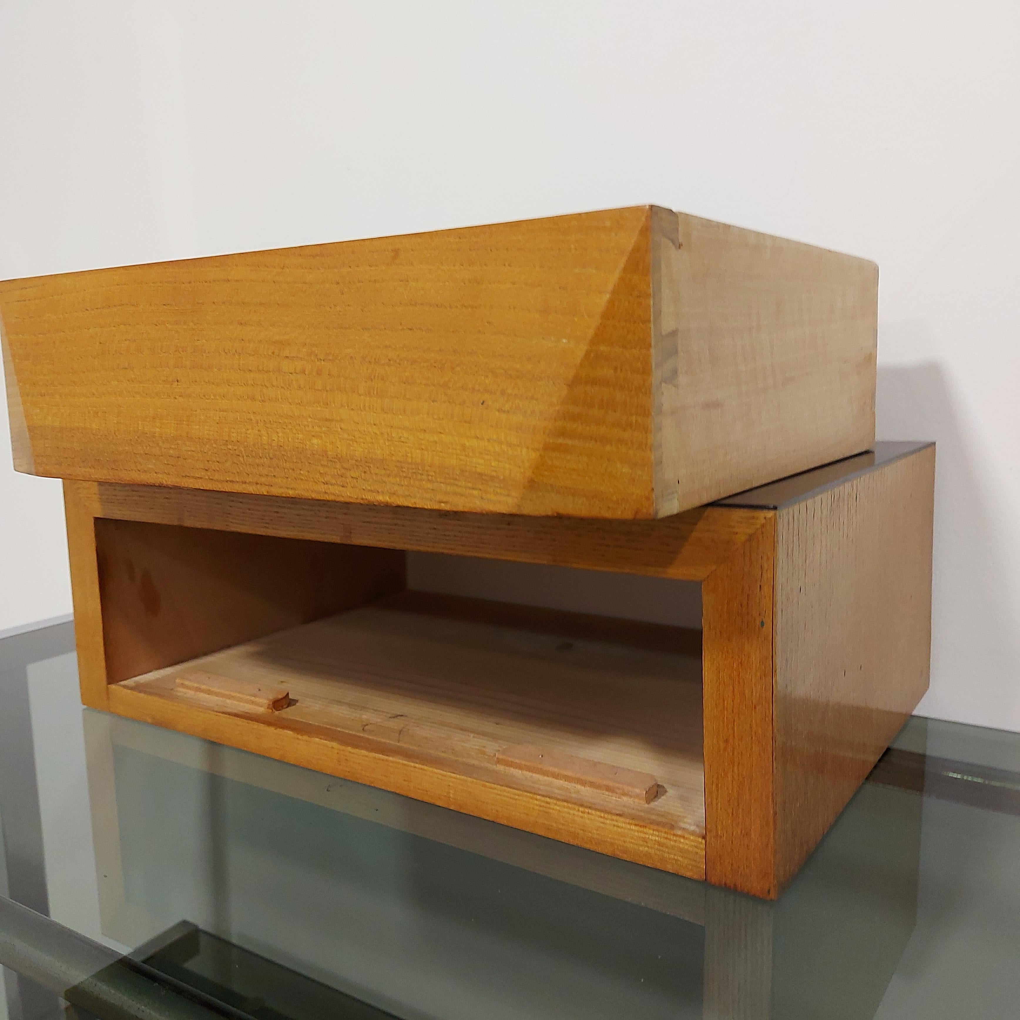 Mid-20th Century Floating Wall Shelf with Drawer 1960s