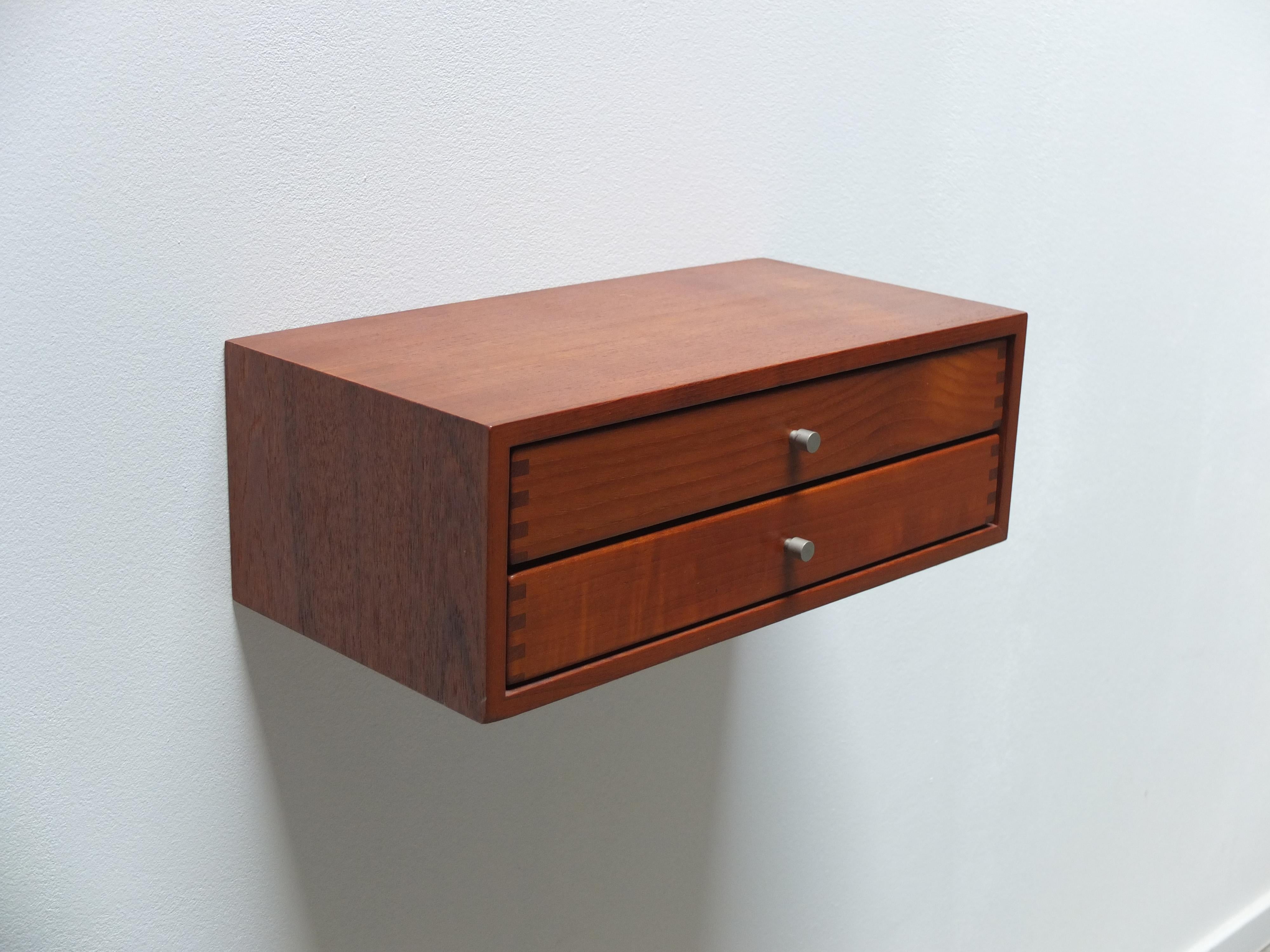 Estantería de pared flotante con cajones de Kai Kristiansen para Axel Kjersgaard, años 60 en venta 5