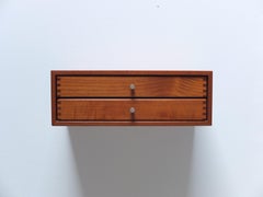 Floating Wall Shelf with Drawers by Kai Kristiansen for Axel Kjersgaard, 1960s