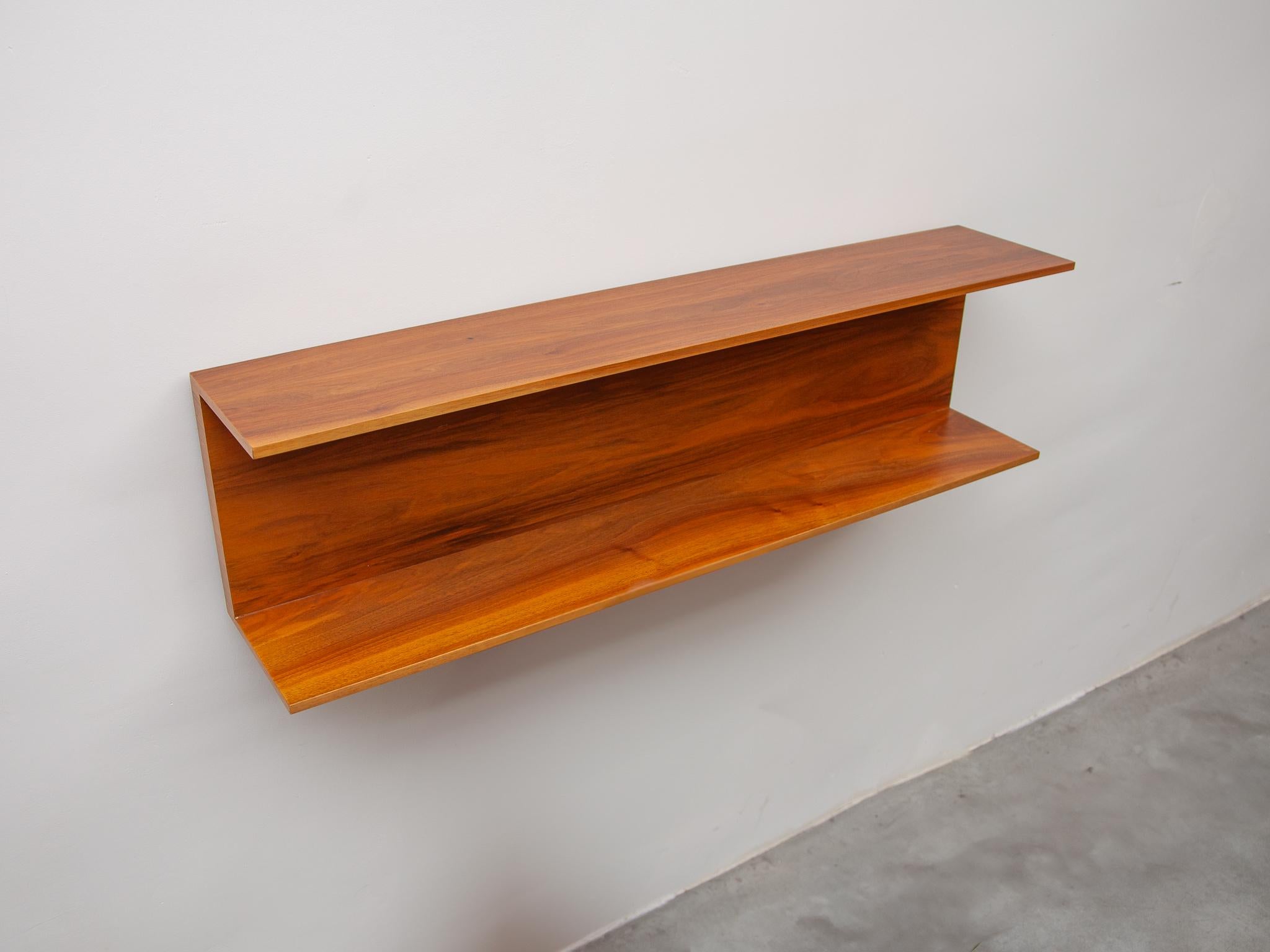 Hand-Crafted Floating Wall Shelve designed by Walter Wirtz for Wilhelm Renz, Germany, 1960s