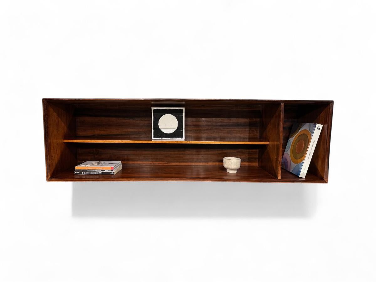 20th Century Floating Wall Sideboard in Hardwood by Carlo Hauner for Forma, c. 1950 Brazil