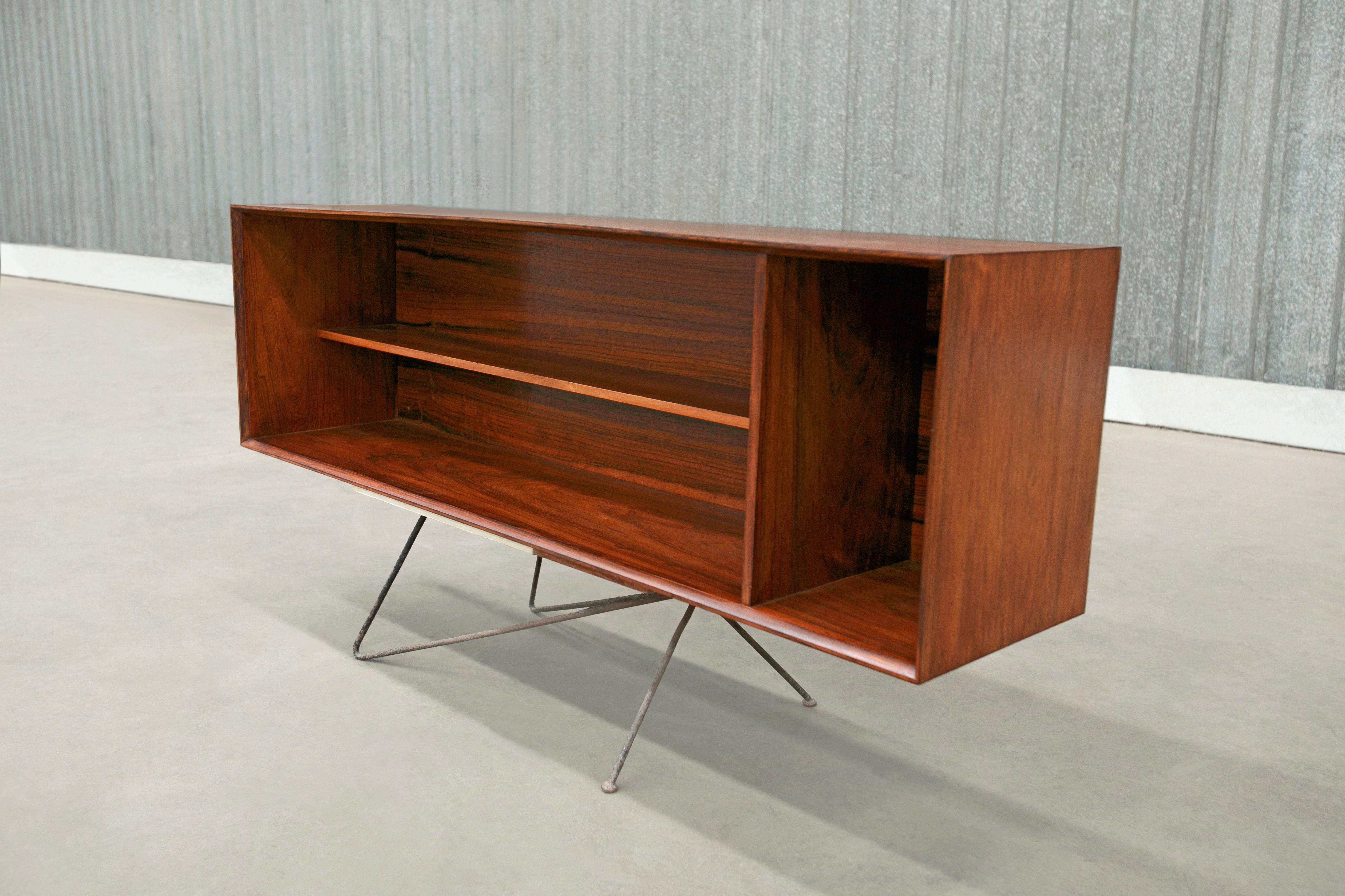 Available today with free domestic shipping (within NYC) included this Floating Sideboard or Wall Module made in Hardwood by Carlo Hauner for Forma, c. 1950 in Brazil is nothing less than the find of the year!

The piece has a very sleek and