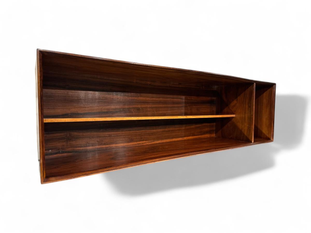 Brazilian Floating Wall Sideboard in Hardwood by Carlo Hauner for Forma, c. 1950 Brazil