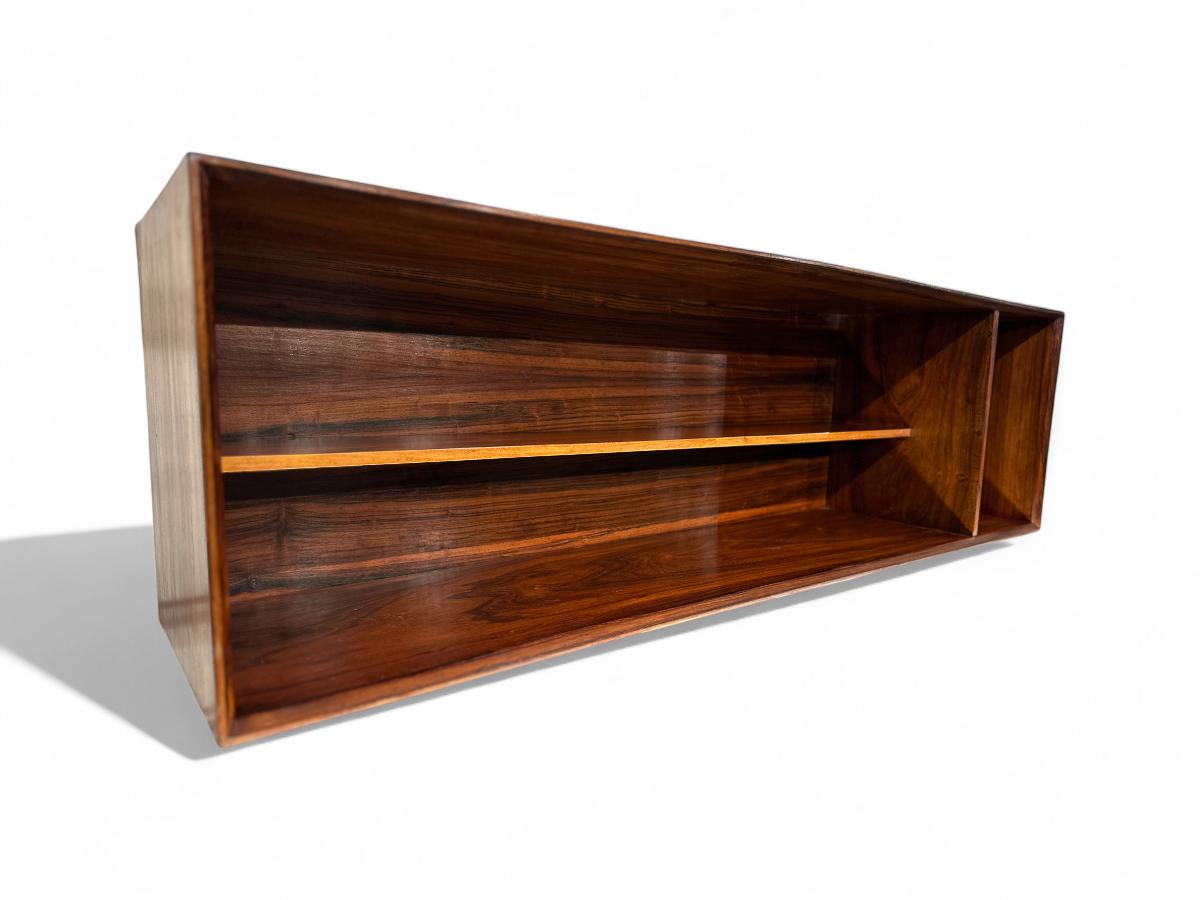Hand-Crafted Floating Wall Sideboard in Hardwood by Carlo Hauner for Forma, c. 1950 Brazil