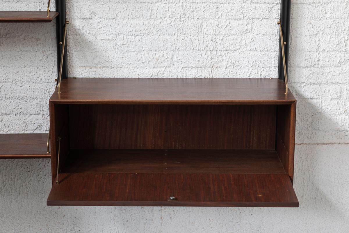 Teak Floating wall unit by Louis van Teeffelen for Wébé, Dutch Design, 1960s