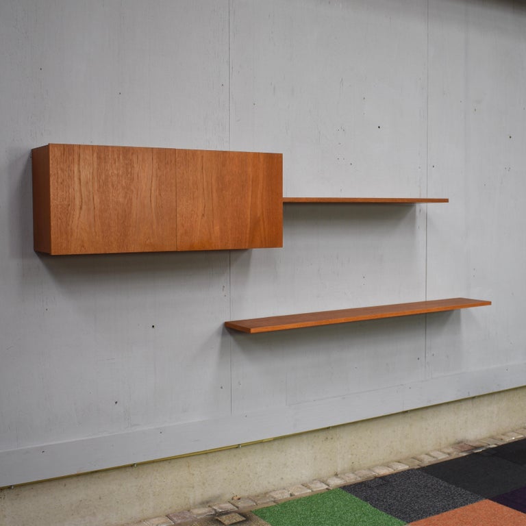 Floating Wall Unit in Teak by Banz Bord, Germany, circa 1970 at 1stDibs
