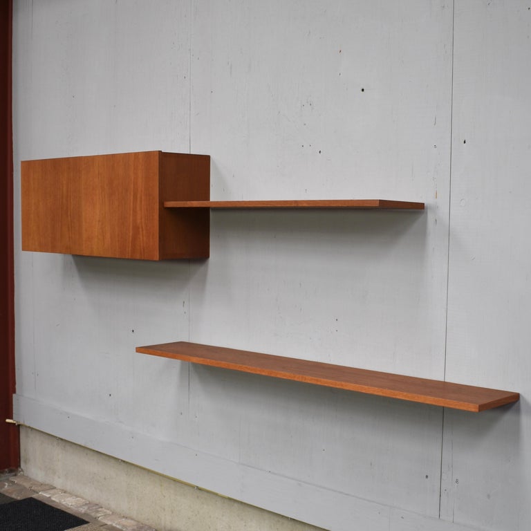 Floating Wall Unit in Teak by Banz Bord, Germany, circa 1970 at 1stDibs