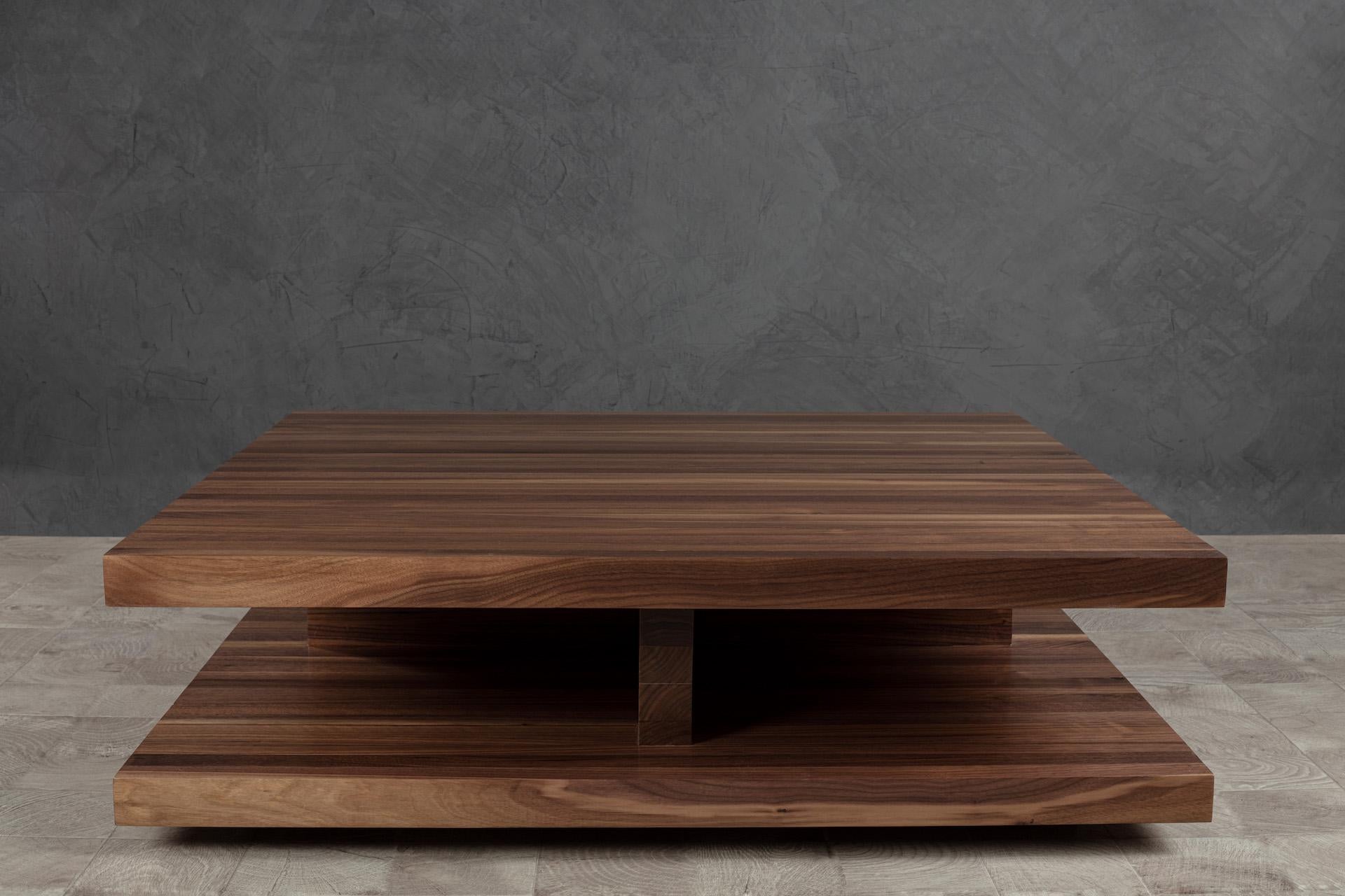 modern walnut coffee table
