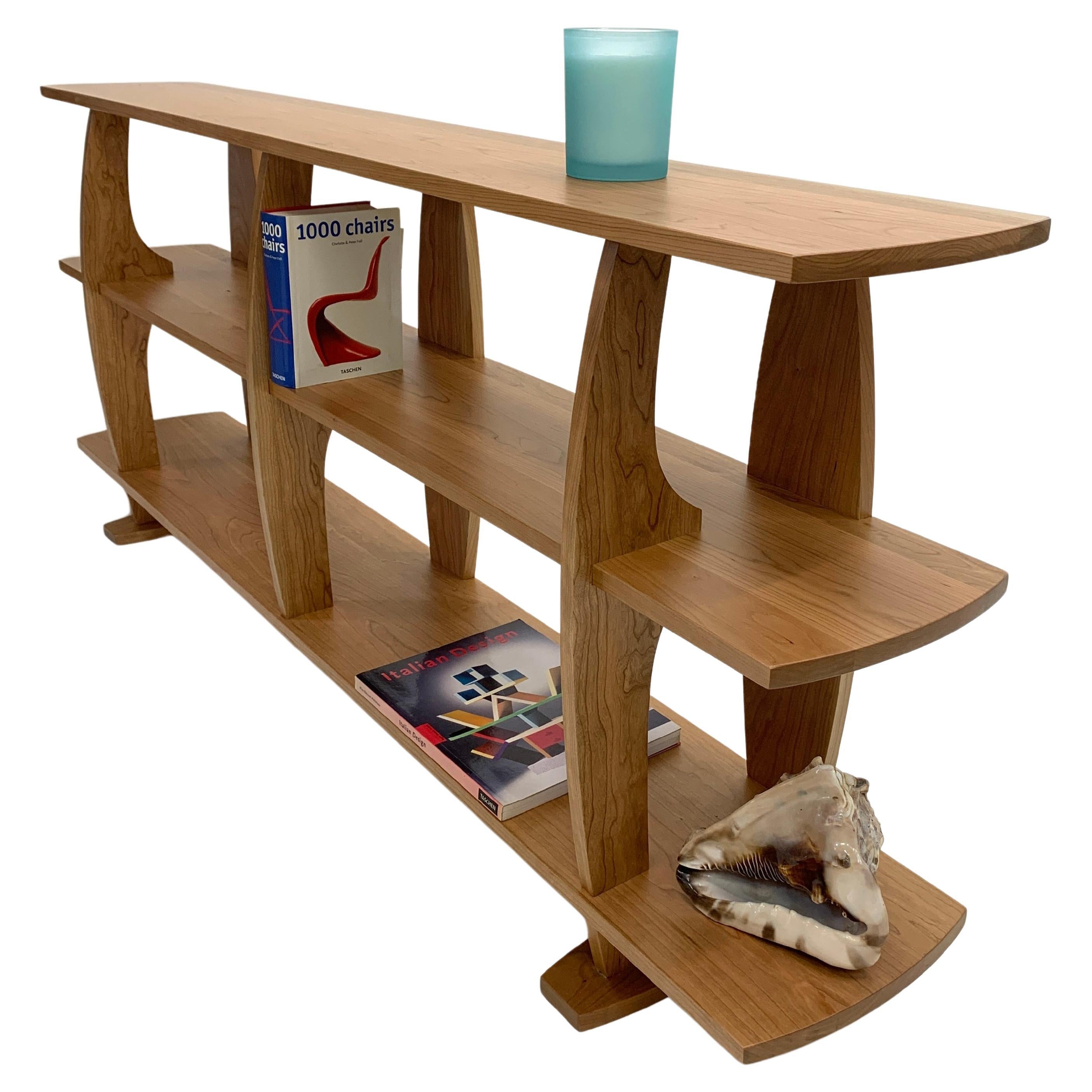 Mid-Century-Inspired Floe Bookcase in Cherry