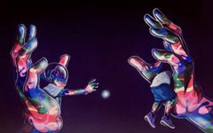 À Portée de Main, Acrylic and Spray Paint on Canvas, Signed, 2025