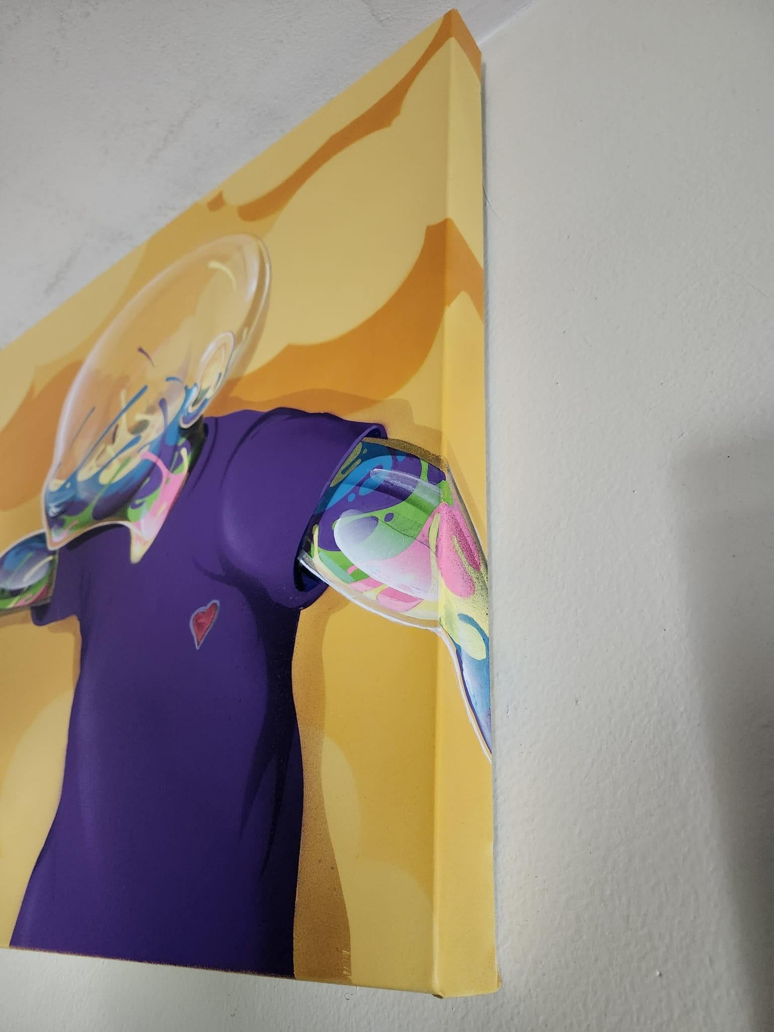 Blumen-Mond-Leinwand von Flog (2024) im Angebot 3