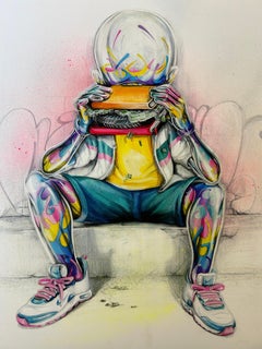 Flog „ Happy Meal“ Handgefertigter Druck