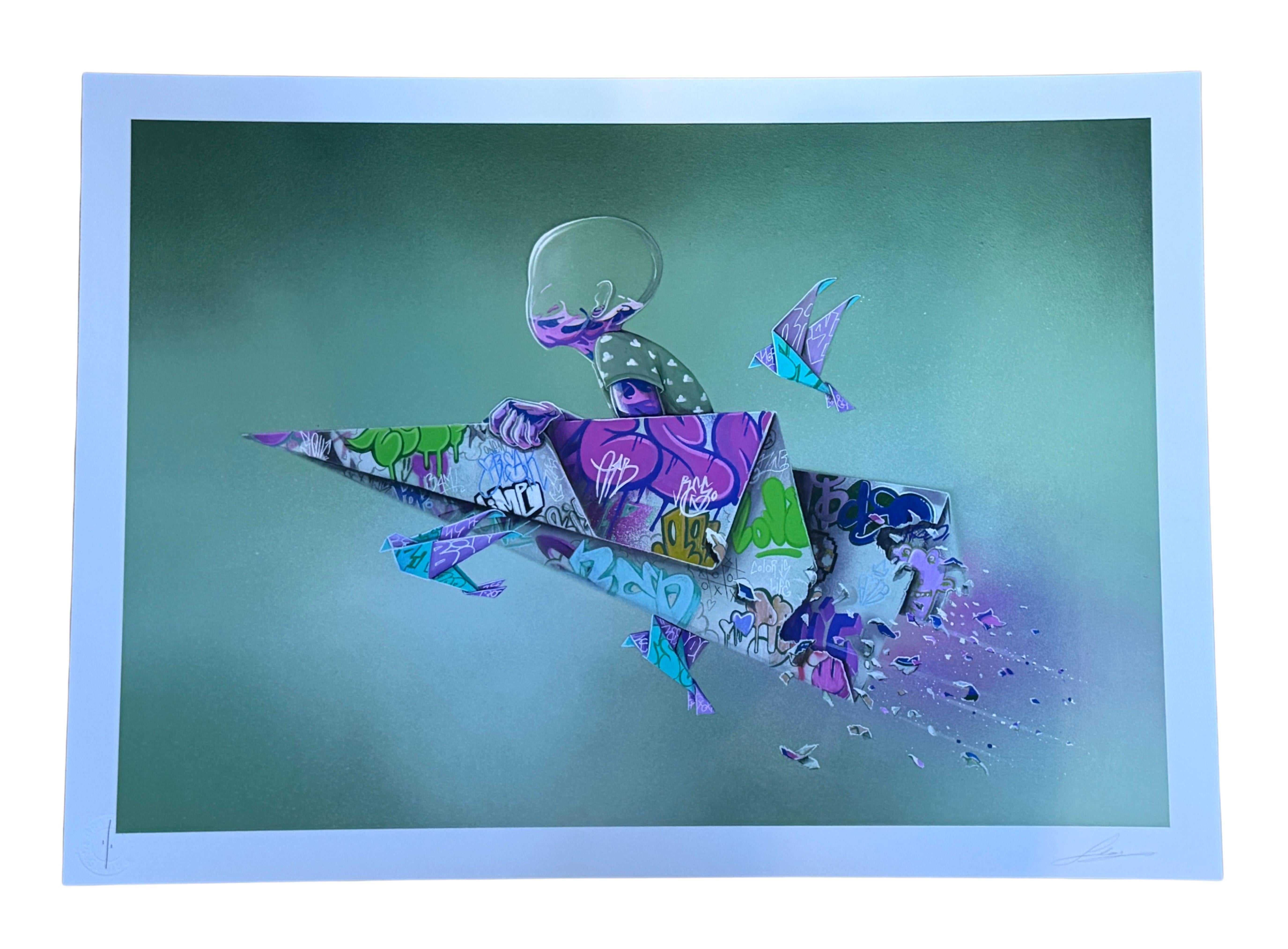 Flog Journey Print, Hand Finished 1/1, Archival Pigment, Street Art