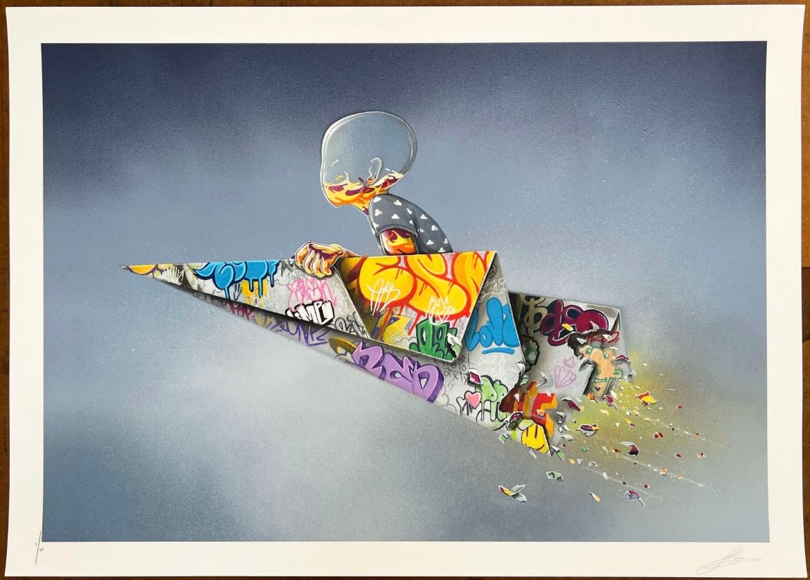 Flog Journey Print

Impression pigmentaire d'archives sur papier Somerset 300 g/m² avec une couche de sérigraphie 1 couleur puis gaufrée.

Signé par l'artiste.

Edition de 25

70 x 50 cm 

2022

Livré avec COA

