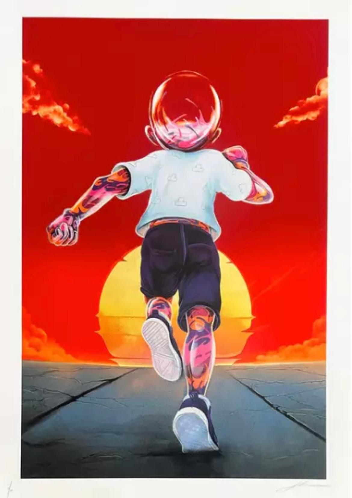 Flog New Horizons (Blood Sky with Gold Leaf Sun)