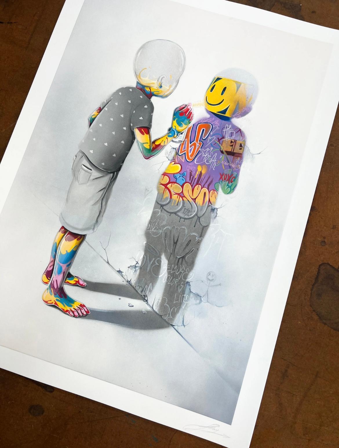 Graffiti-Schatten-Druck von Flog im Angebot 2