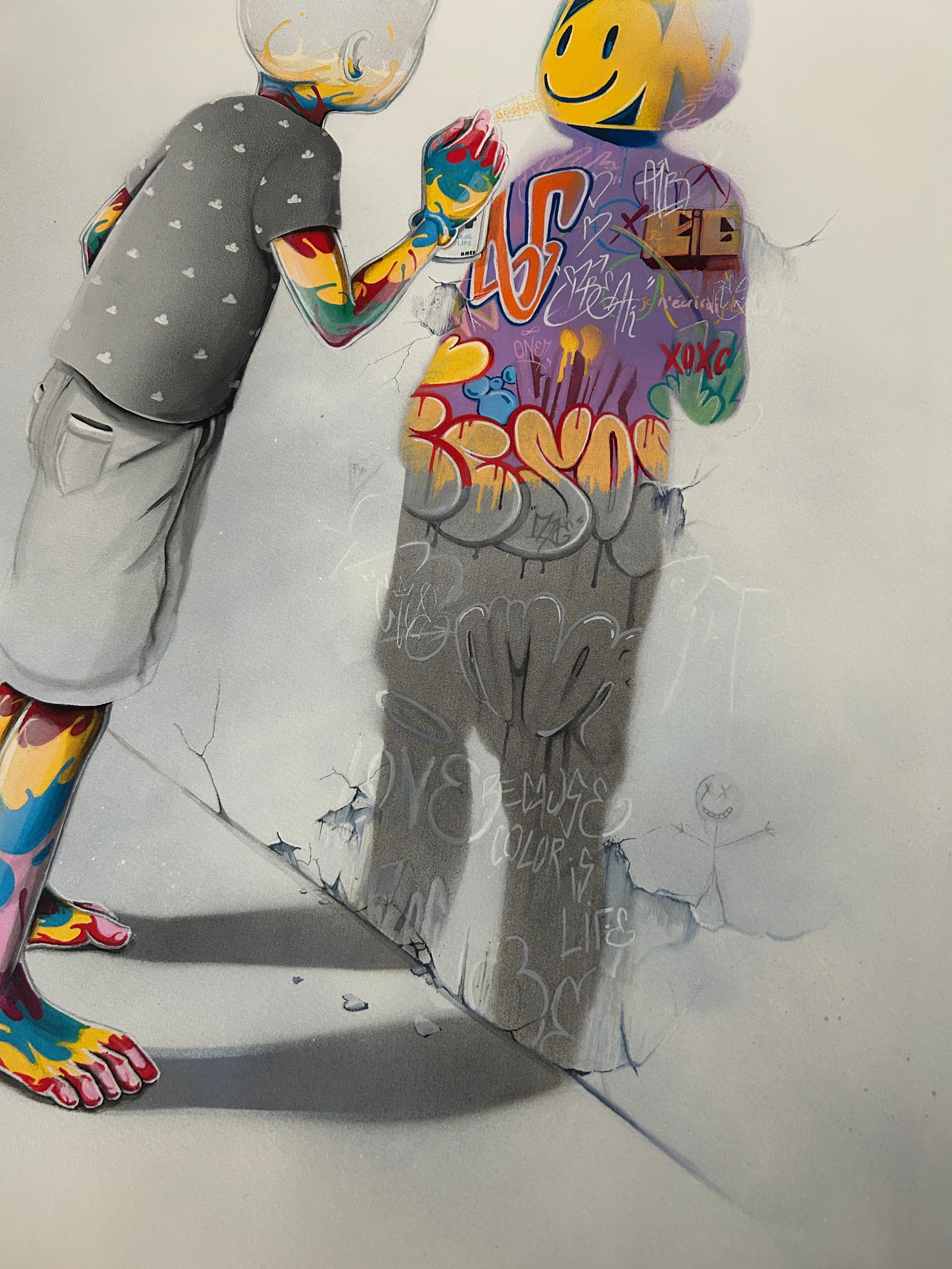Graffiti-Schatten-Druck von Flog im Angebot 3
