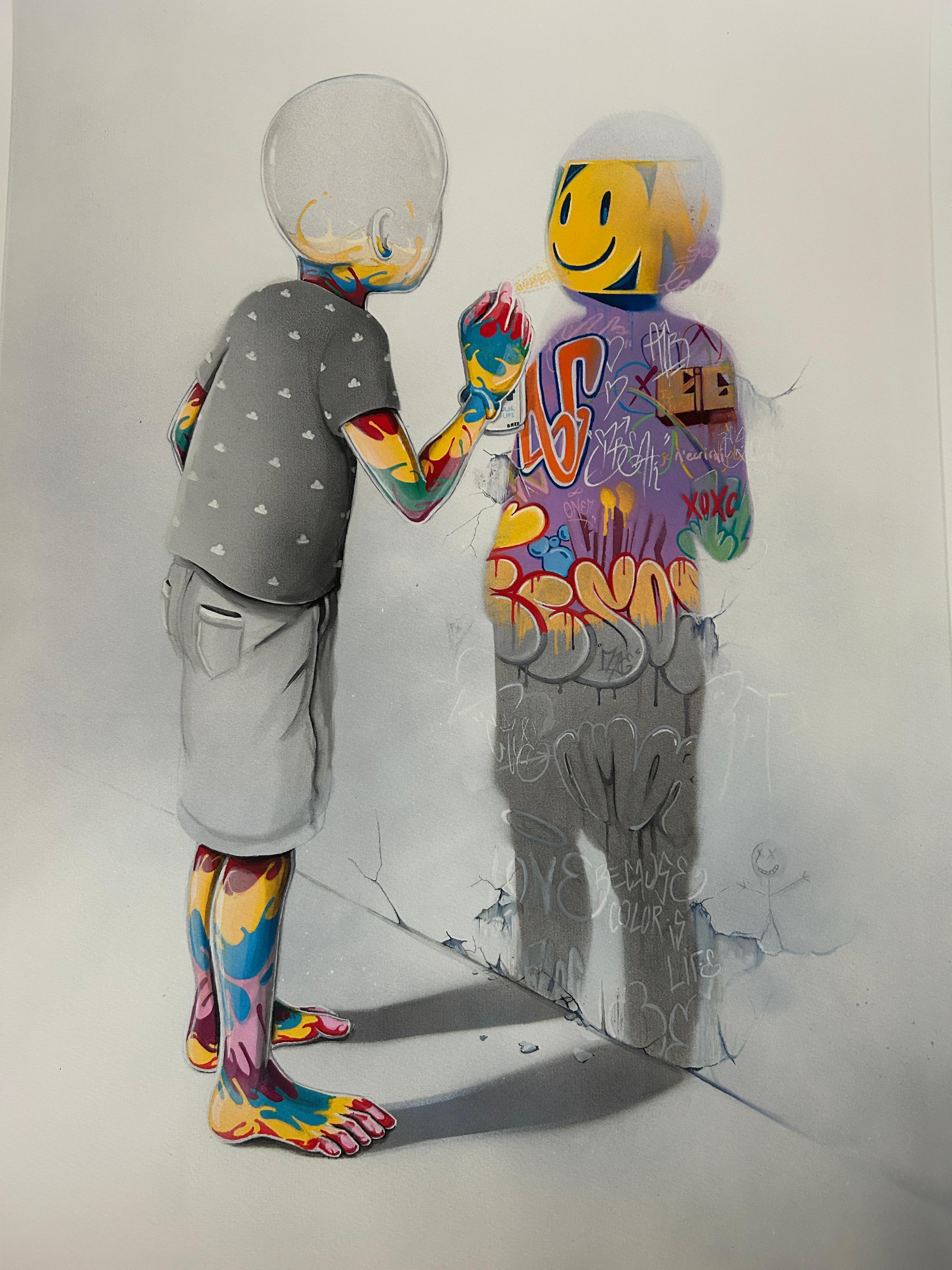 Graffiti-Schatten-Druck von Flog im Angebot 4