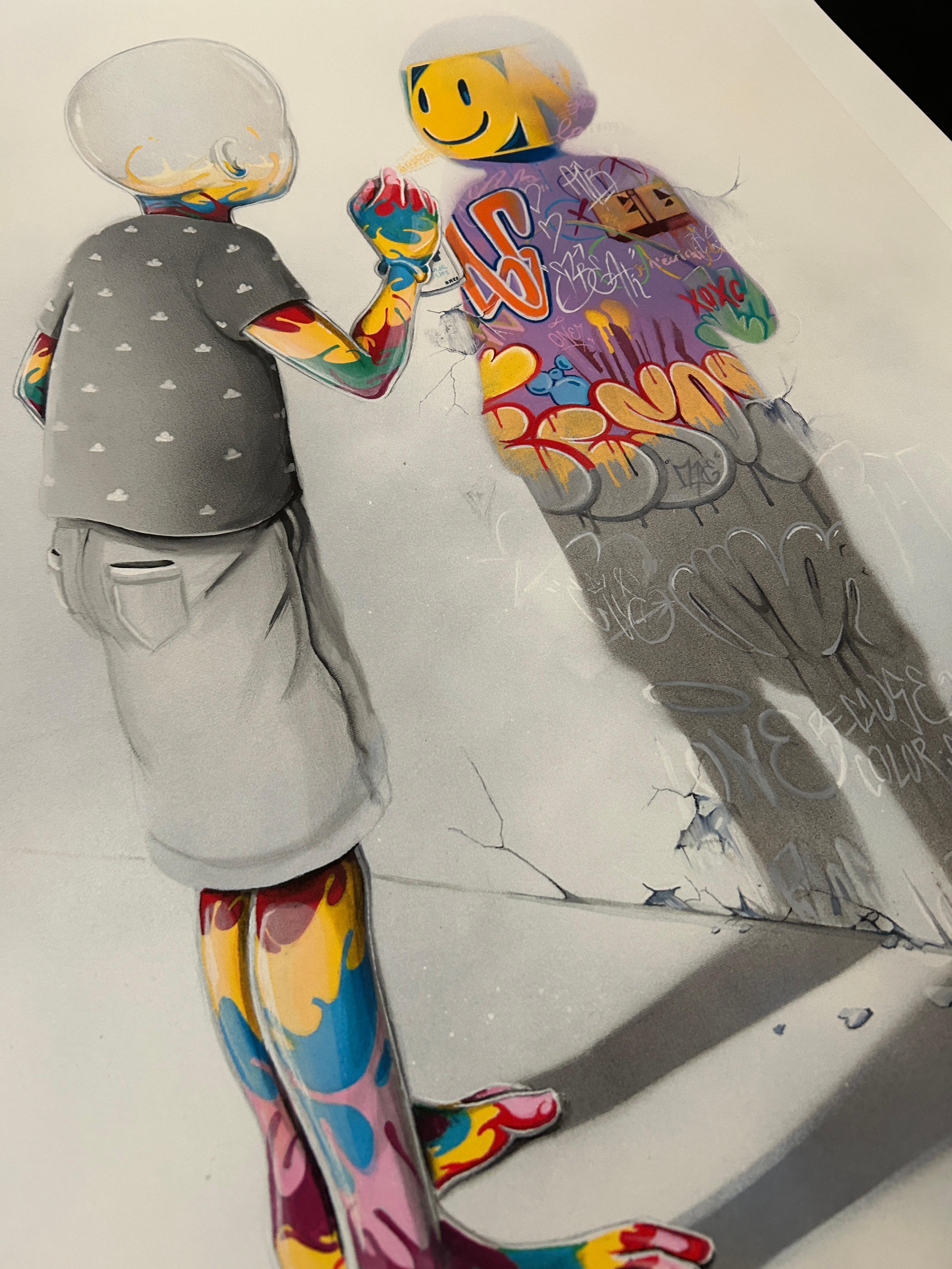 Graffiti-Schatten-Druck von Flog im Angebot 5