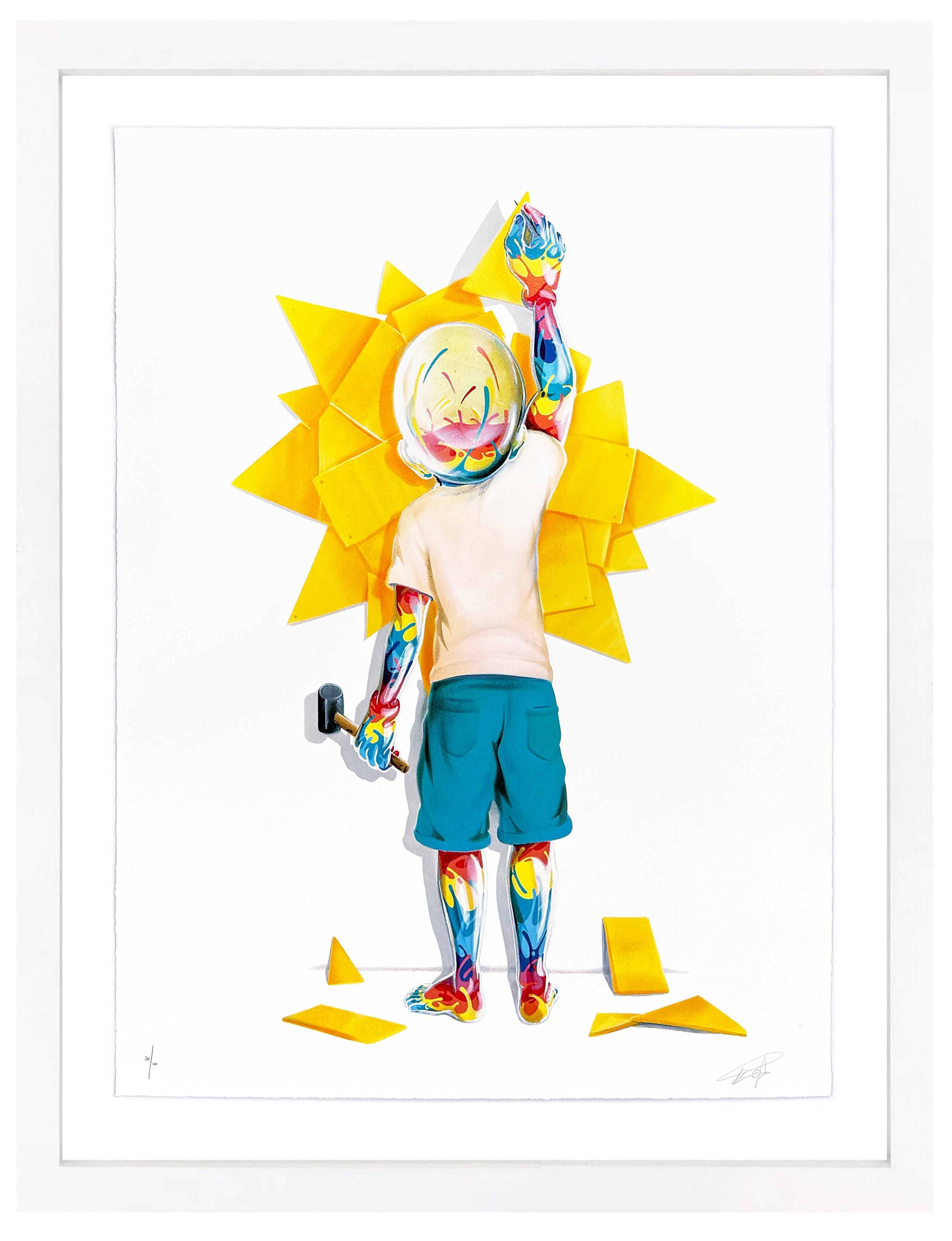 Flog Portrait Print - Sunrise (large framed hand signed screen print)