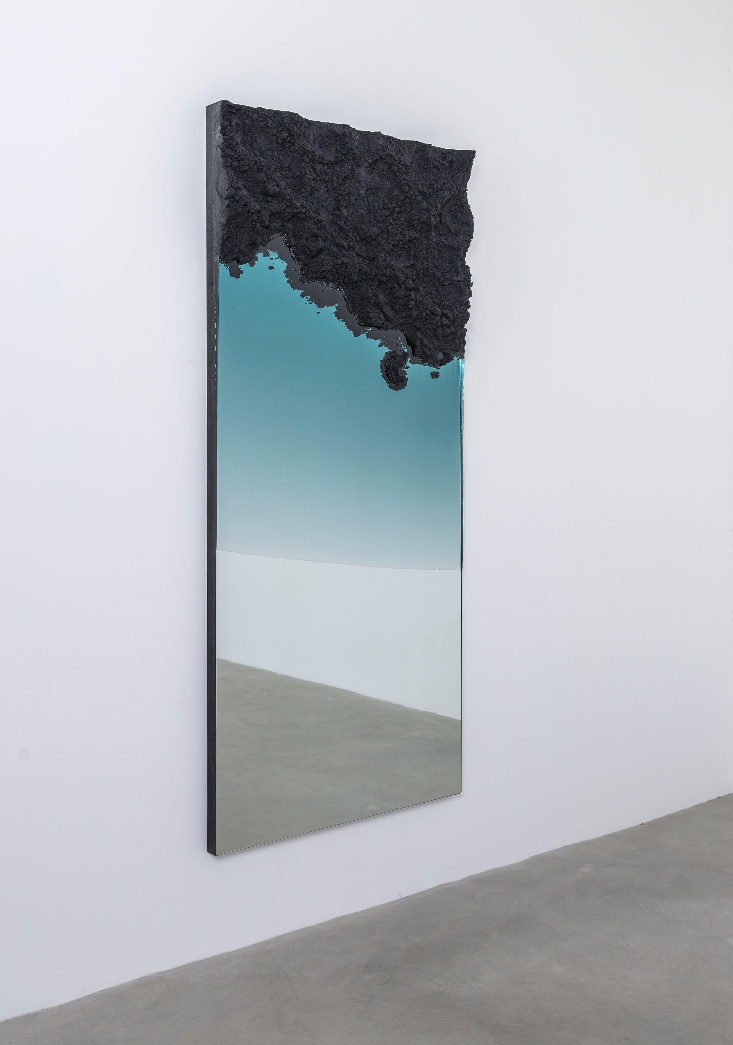 Contemporary Flood Mirror, Sand, Resin and Mirror by Fernando Mastrangelo