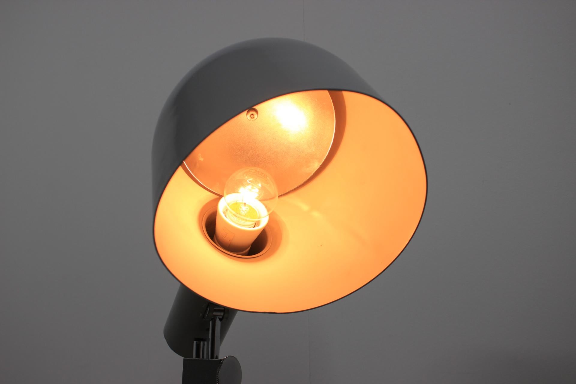 Metal Floor Adjustable Lamp by Josef Hůrka / Napako, 1970s