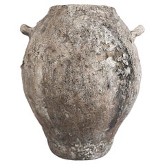 Floor Amphora Vase with Handles Worn Wabi Sabi