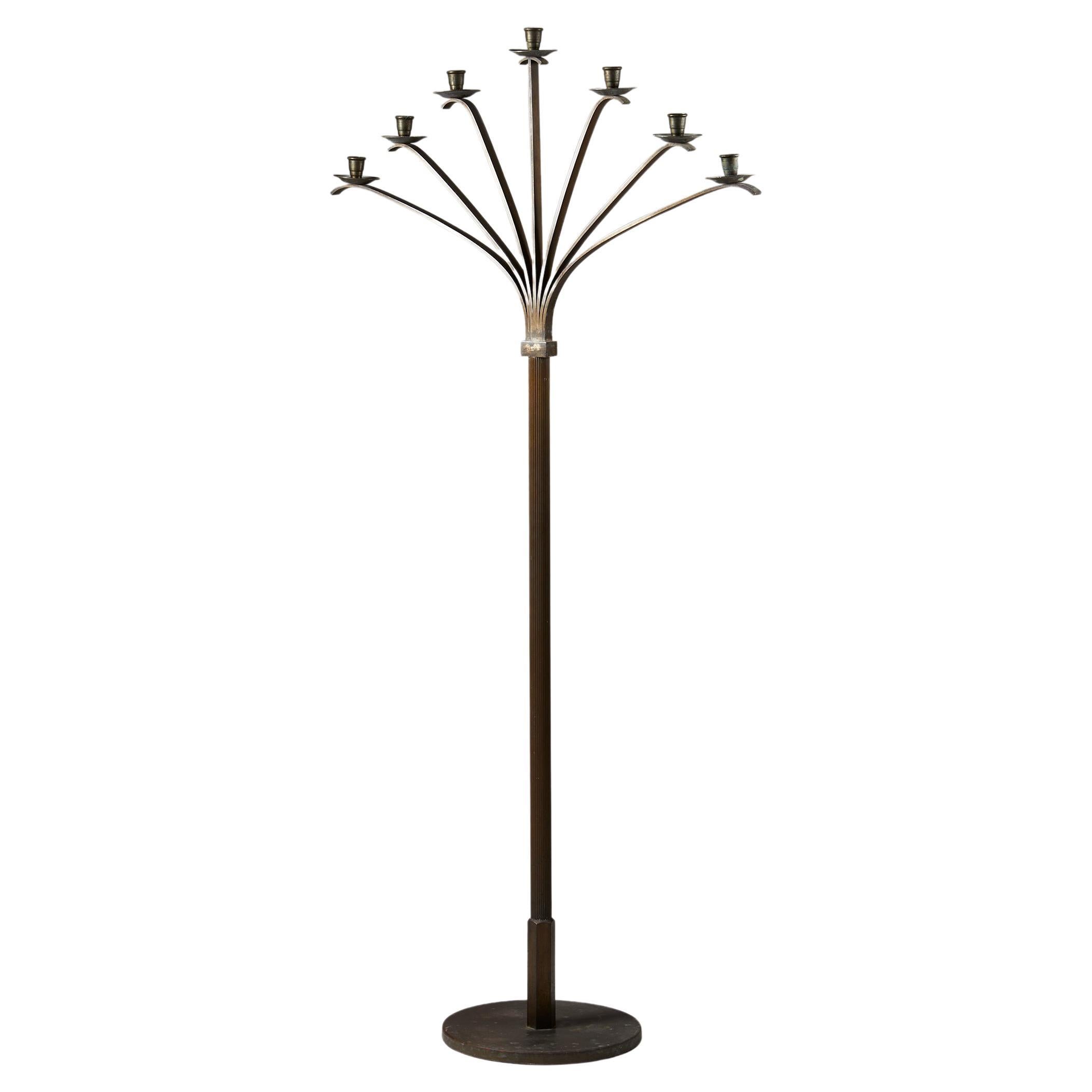 Floor Candelabra, Anonymous, Denmark, 1920s For Sale