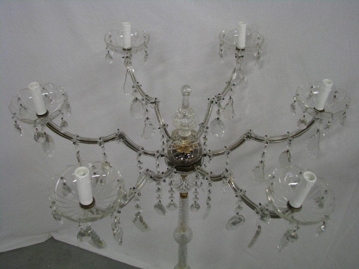Floor Crystal Candelabrum Marie Therese Style For Sale 4