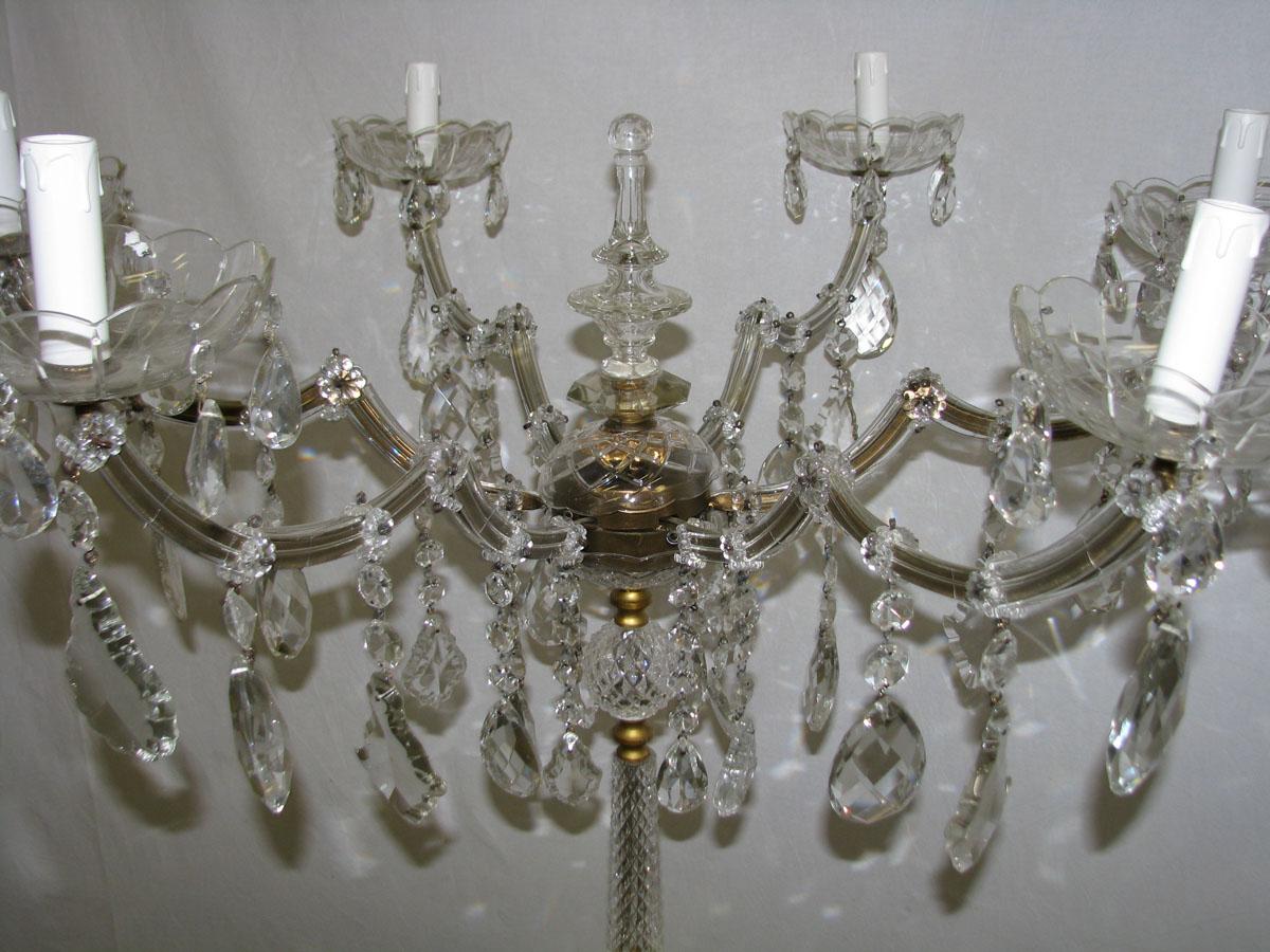 Floor Crystal Candelabrum Marie Therese Style For Sale 5