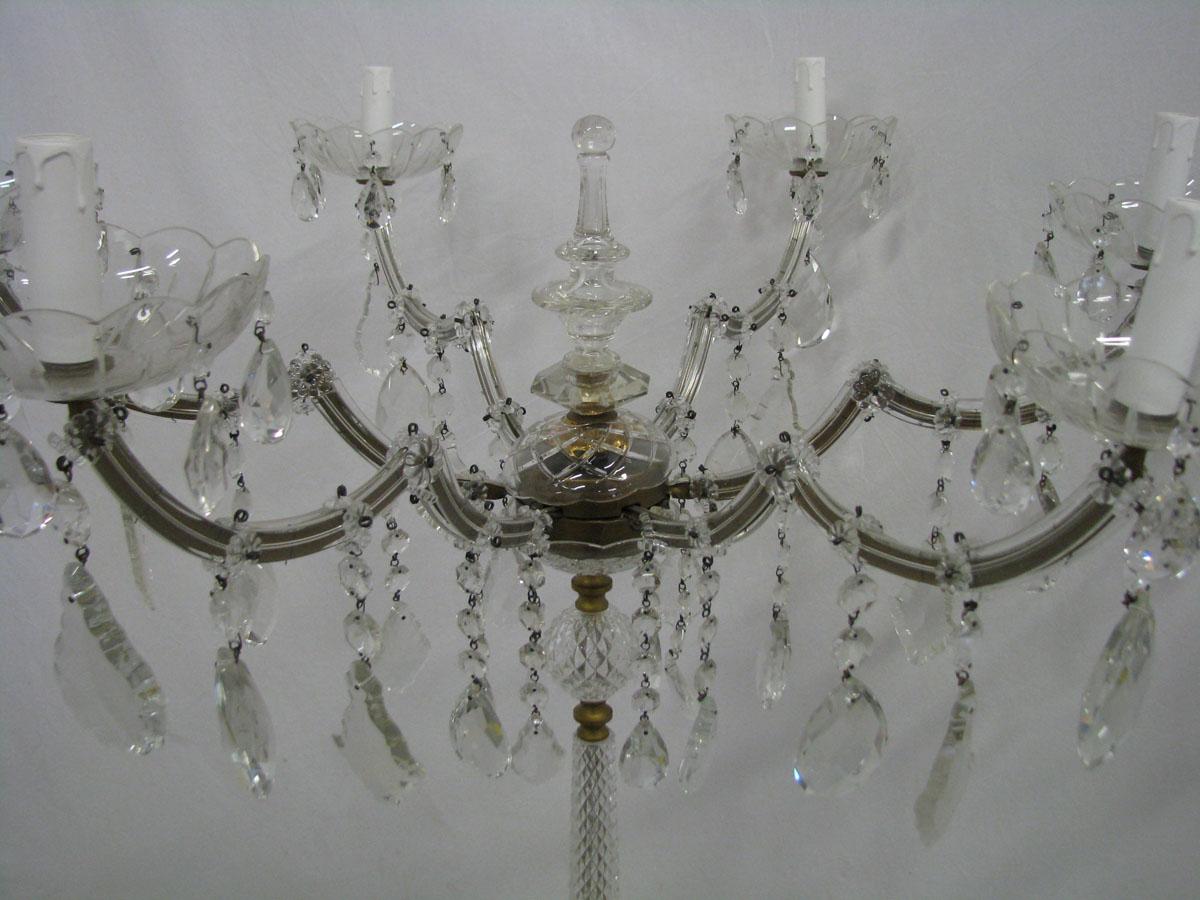 Floor Crystal Candelabrum Marie Therese Style For Sale 6