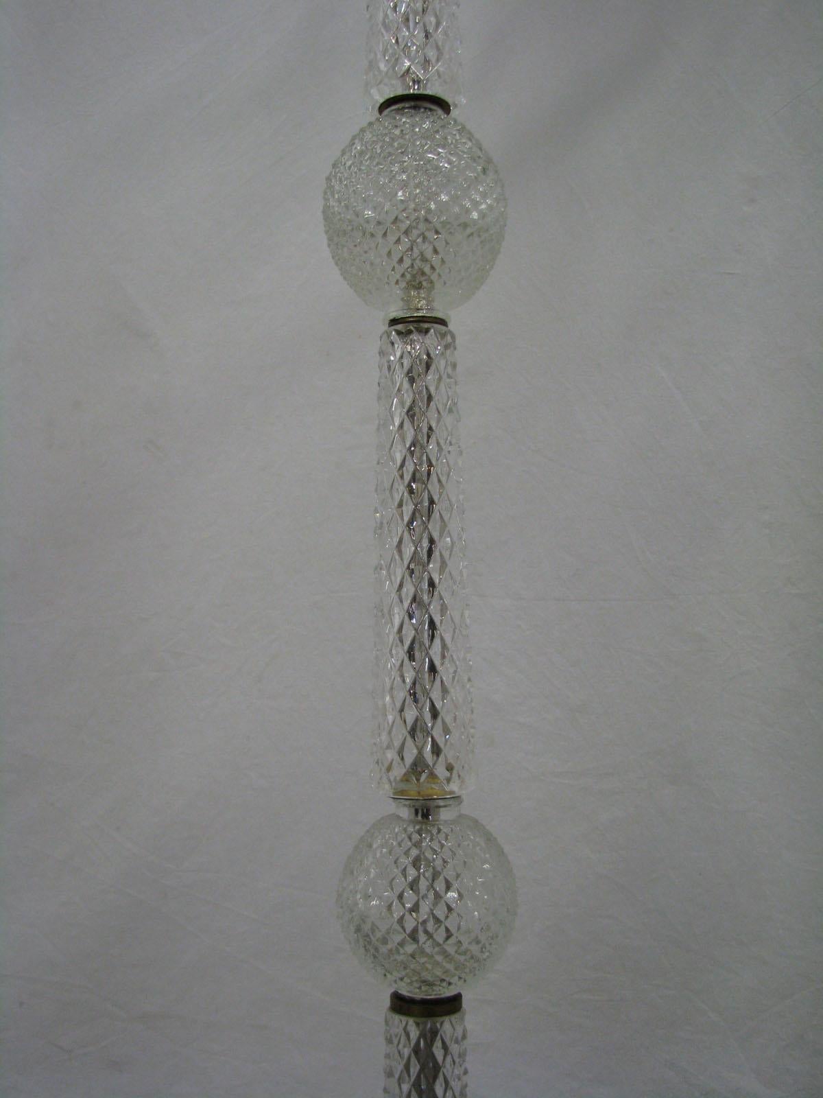 Floor Crystal Candelabrum Marie Therese Style For Sale 11